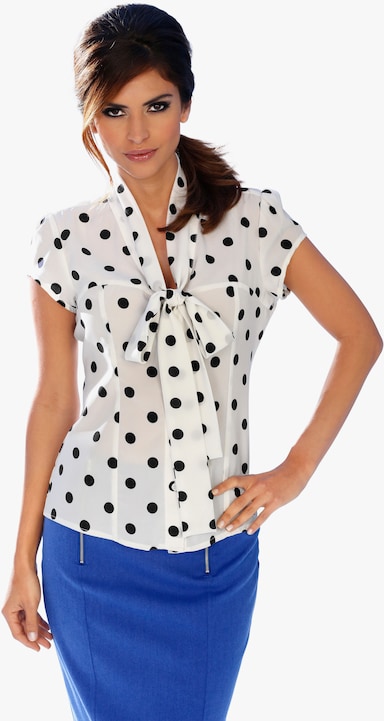 heine Blouse met stippen - wit/marine