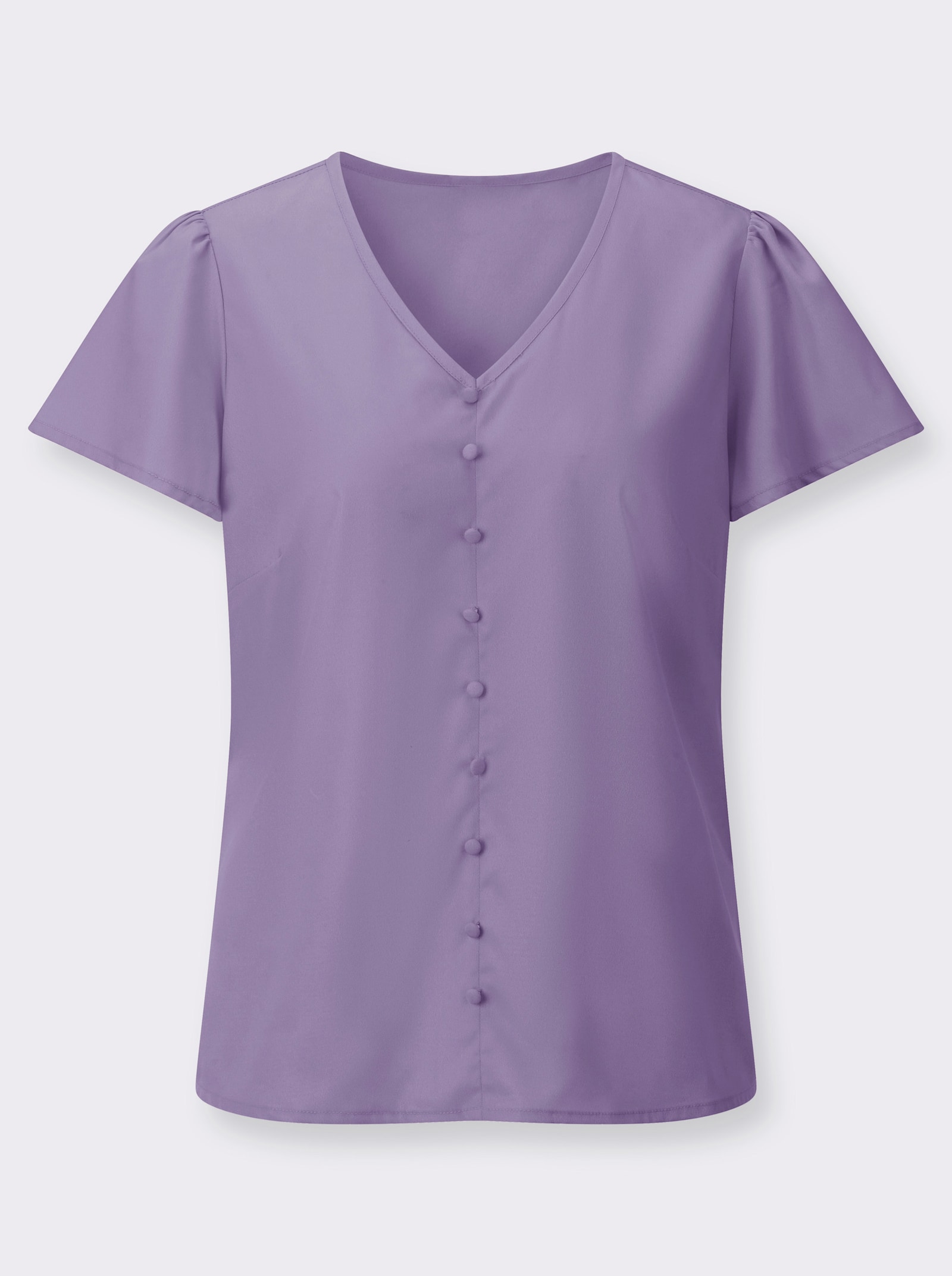 Schlupfbluse mit Flügelärmeln - lavendel