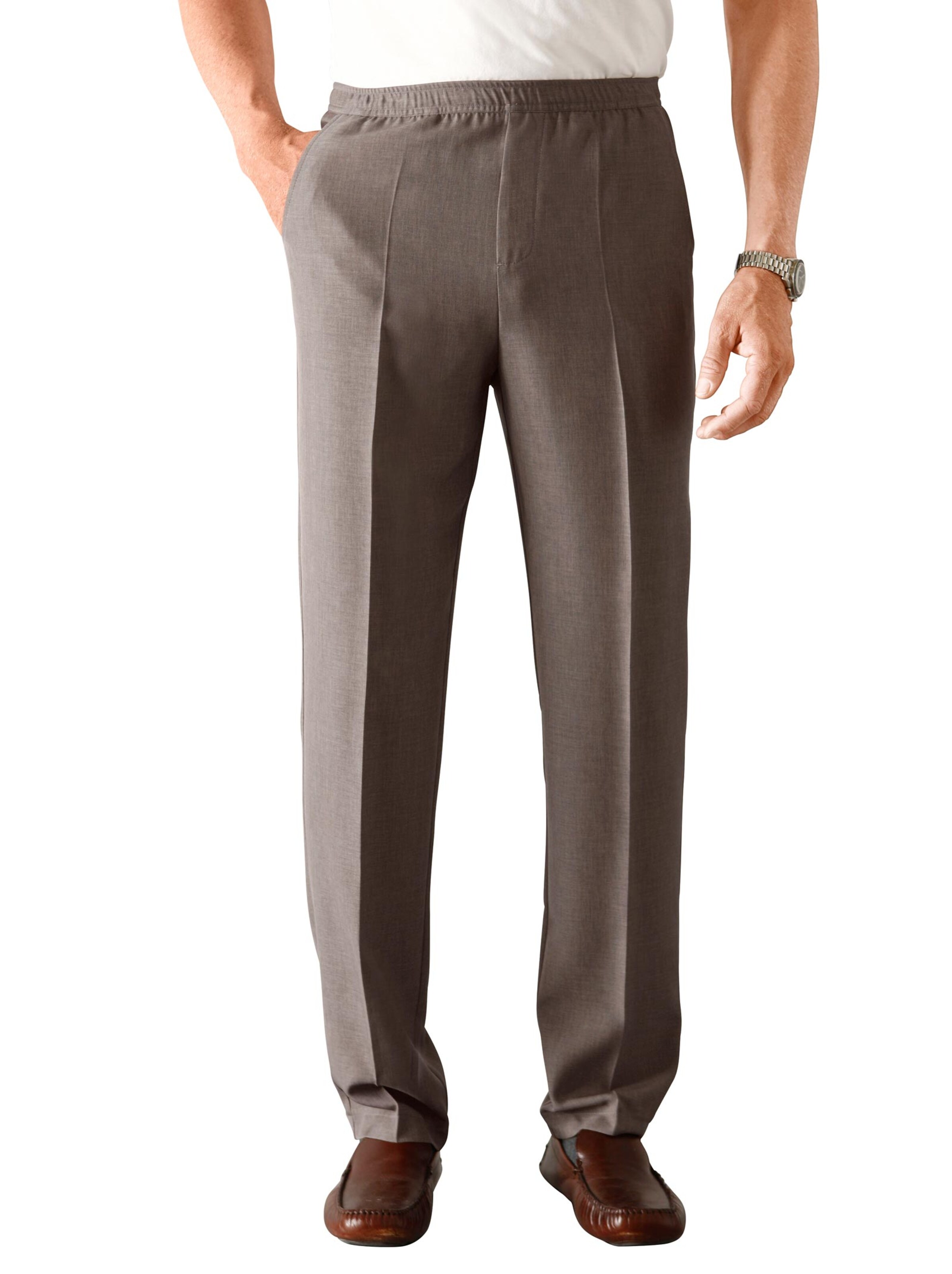 Schlupfhose - braun-meliert