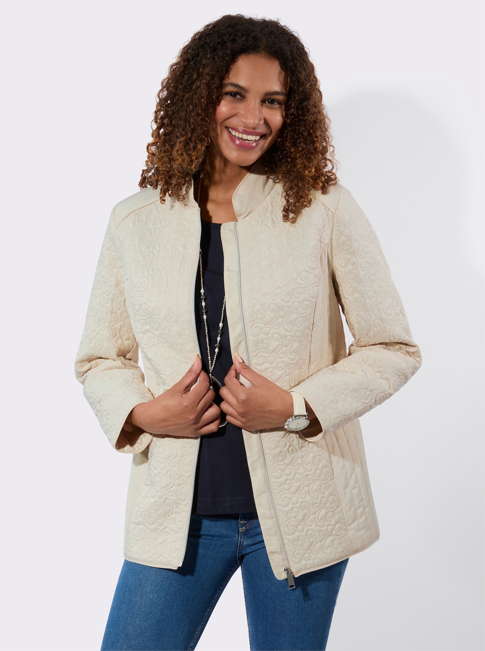 Steppjacke - elfenbein