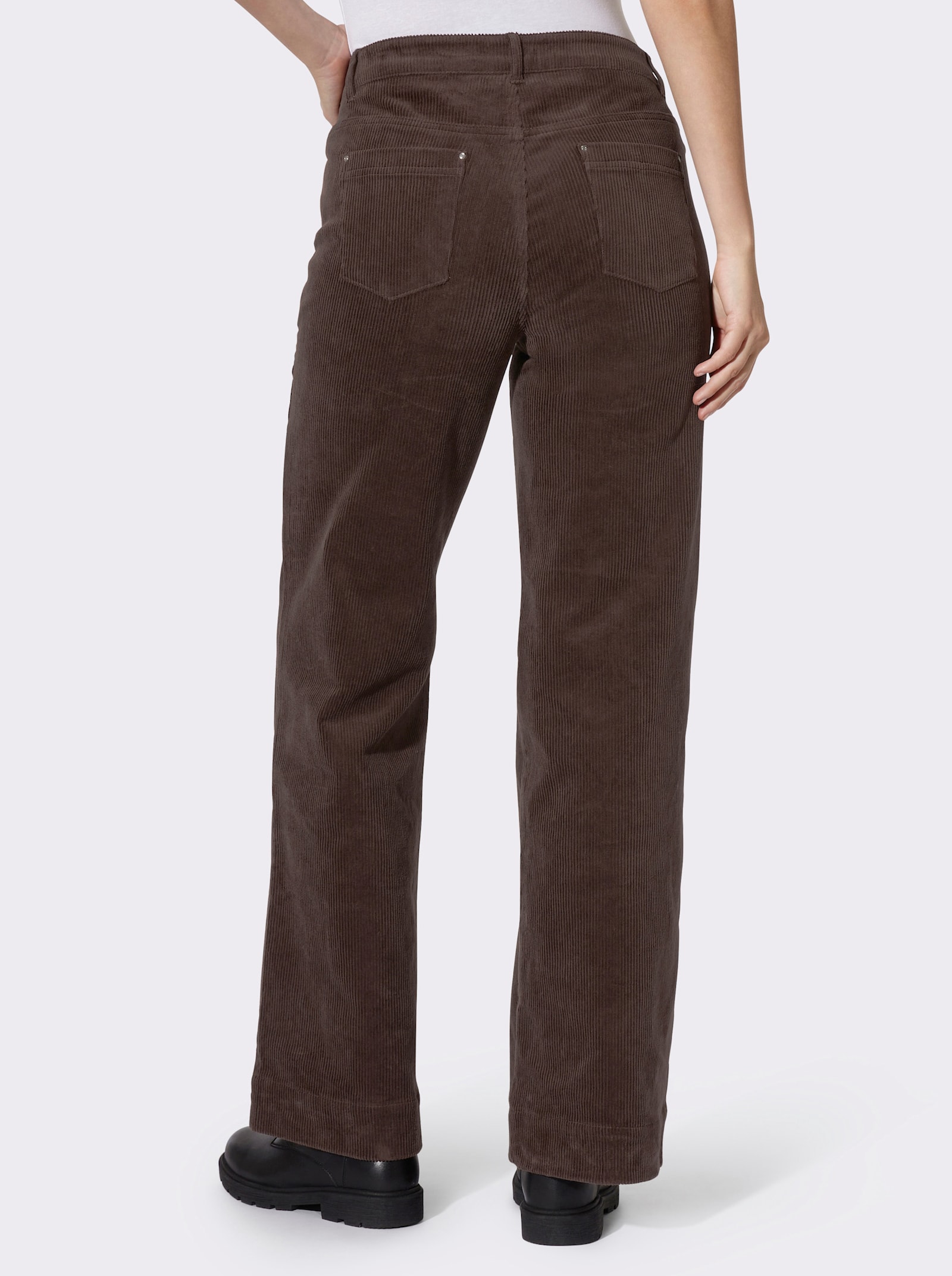 heine Cordhose mit weitem Bein - schoko