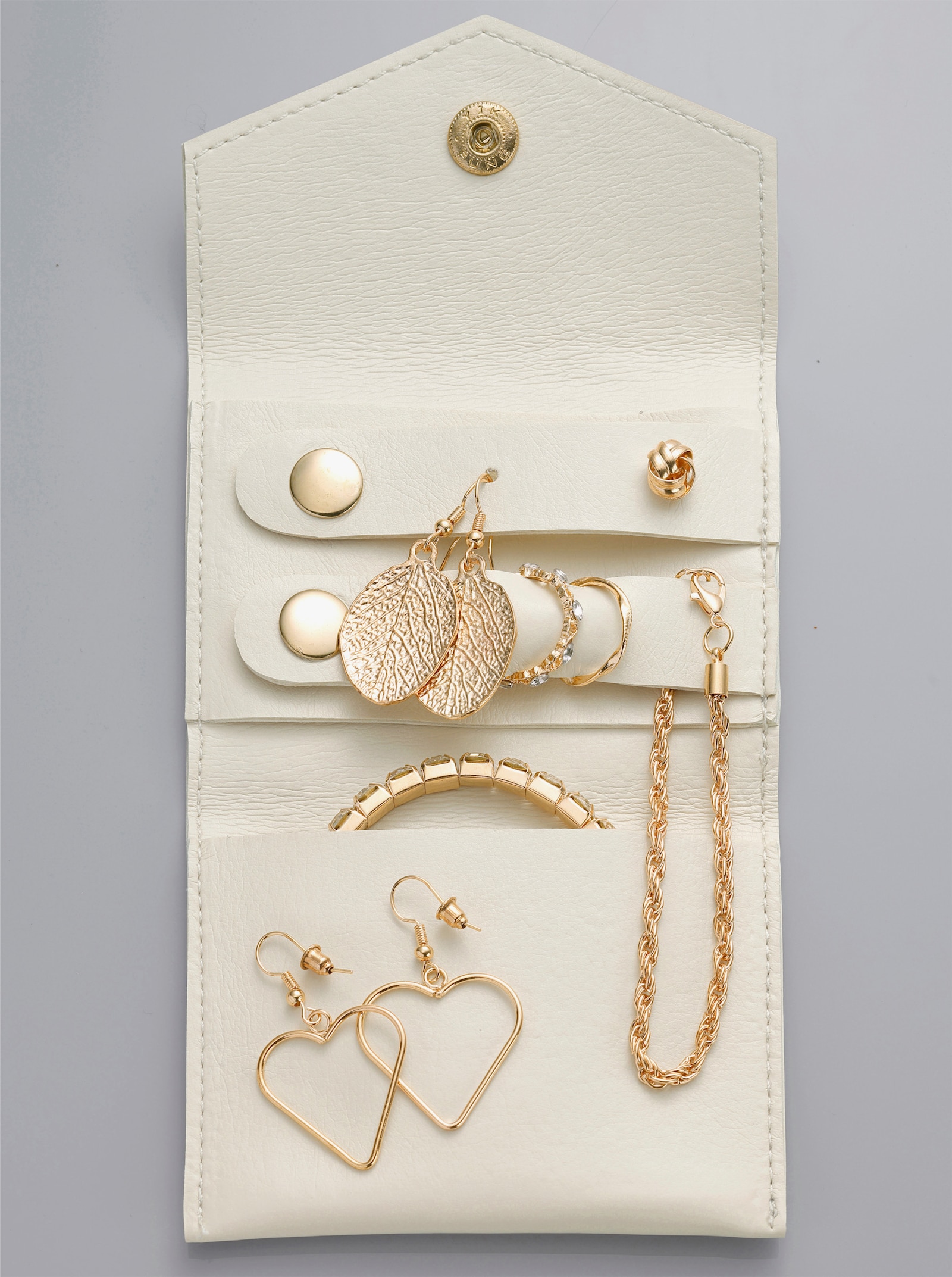 Handtasche mit Etui - beige