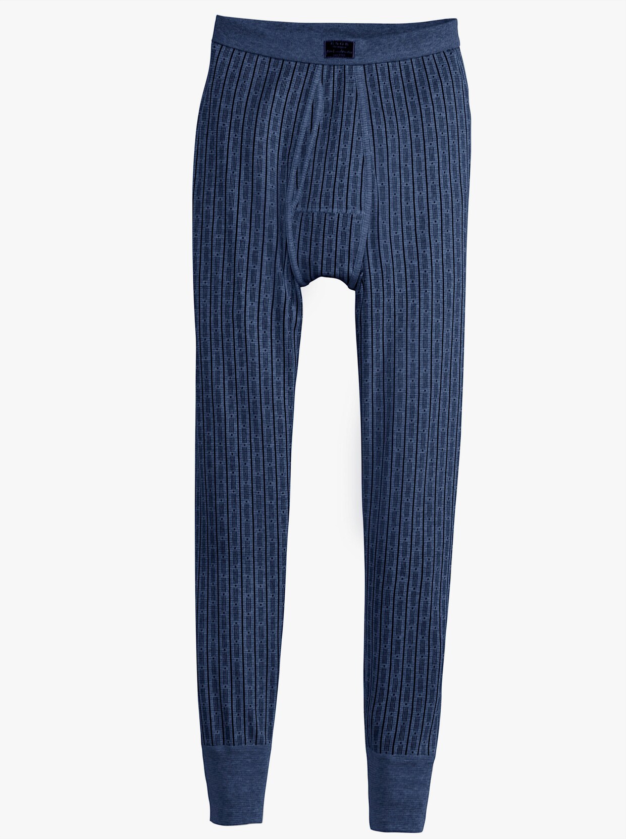 ESGE Dameslegging, lang - donkerblauw geprint