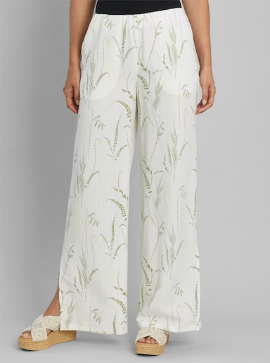 heine Druckhose mit weiten Beinen - ecru-schilf-bedruckt