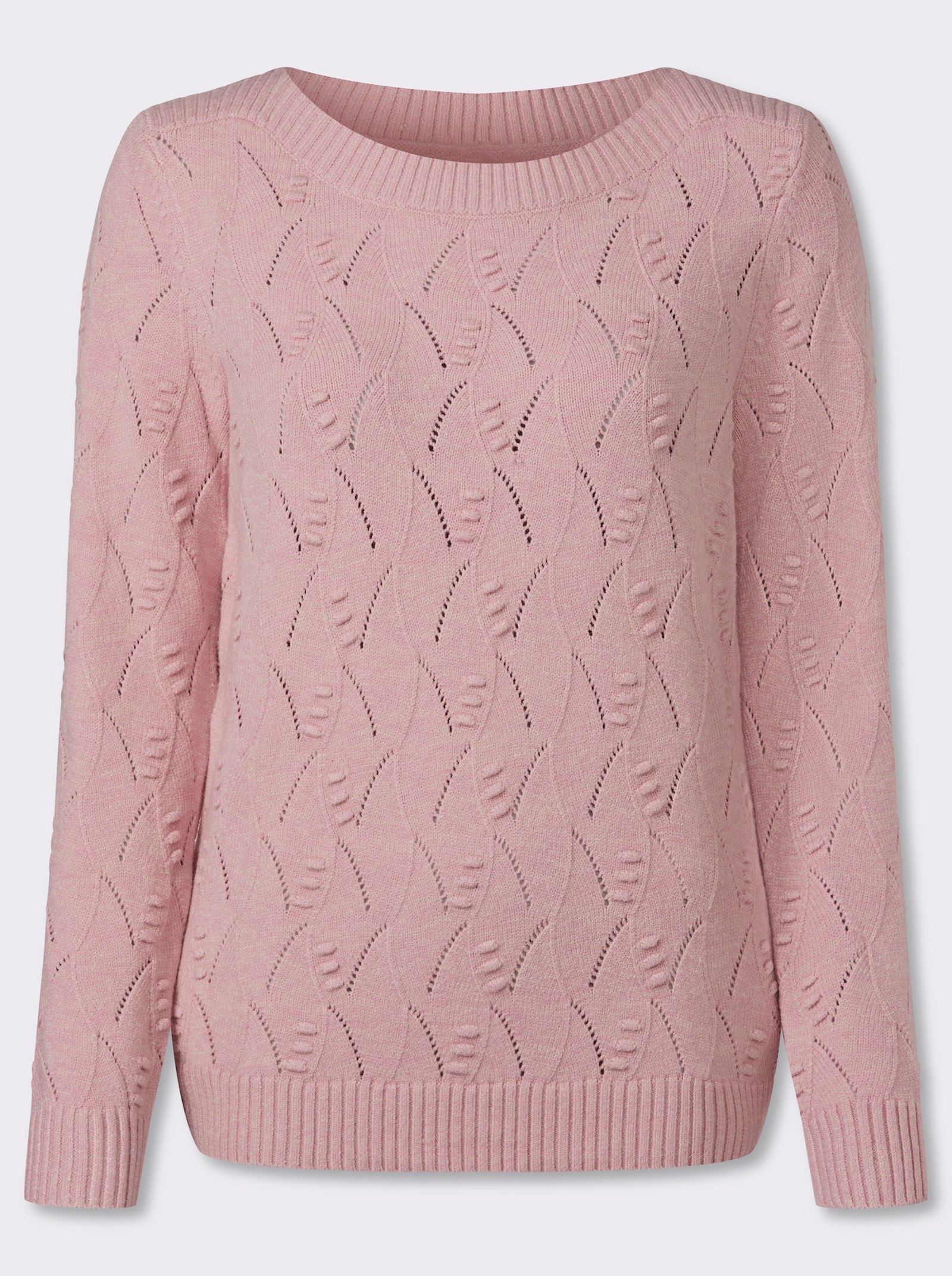 Langarm-Pullover - hortensie-puder-meliert