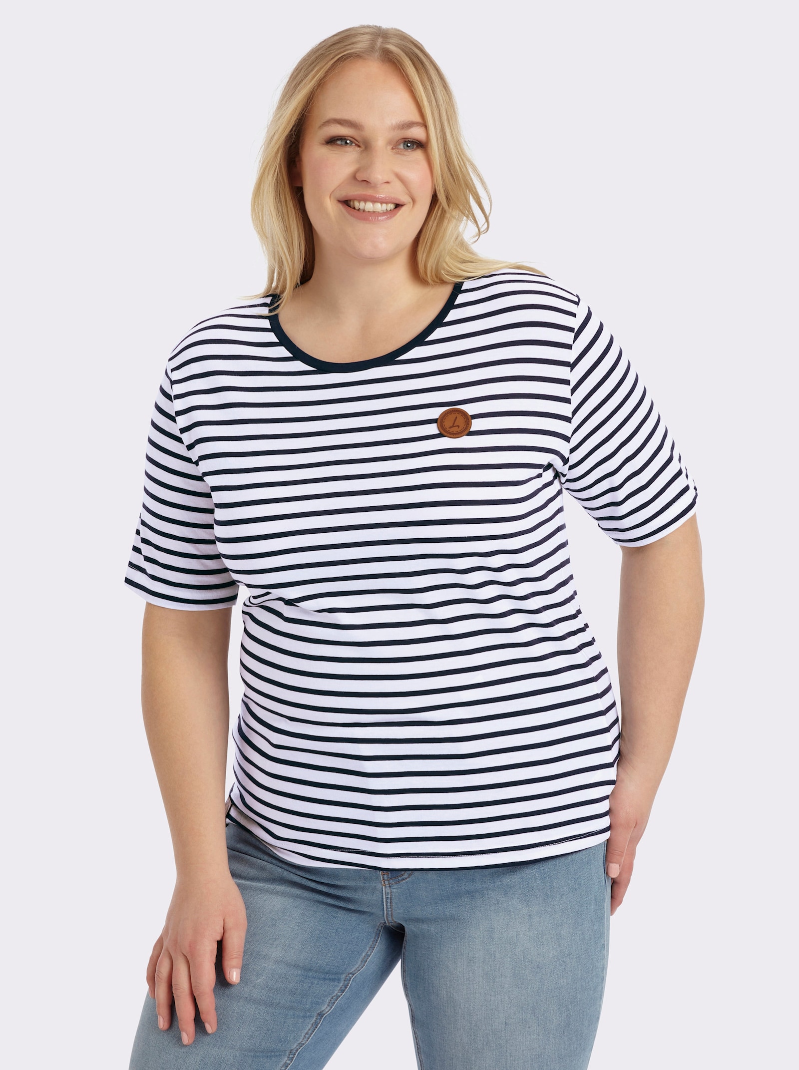 Shirt im Streifenmuster - marine-weiß-gestreift