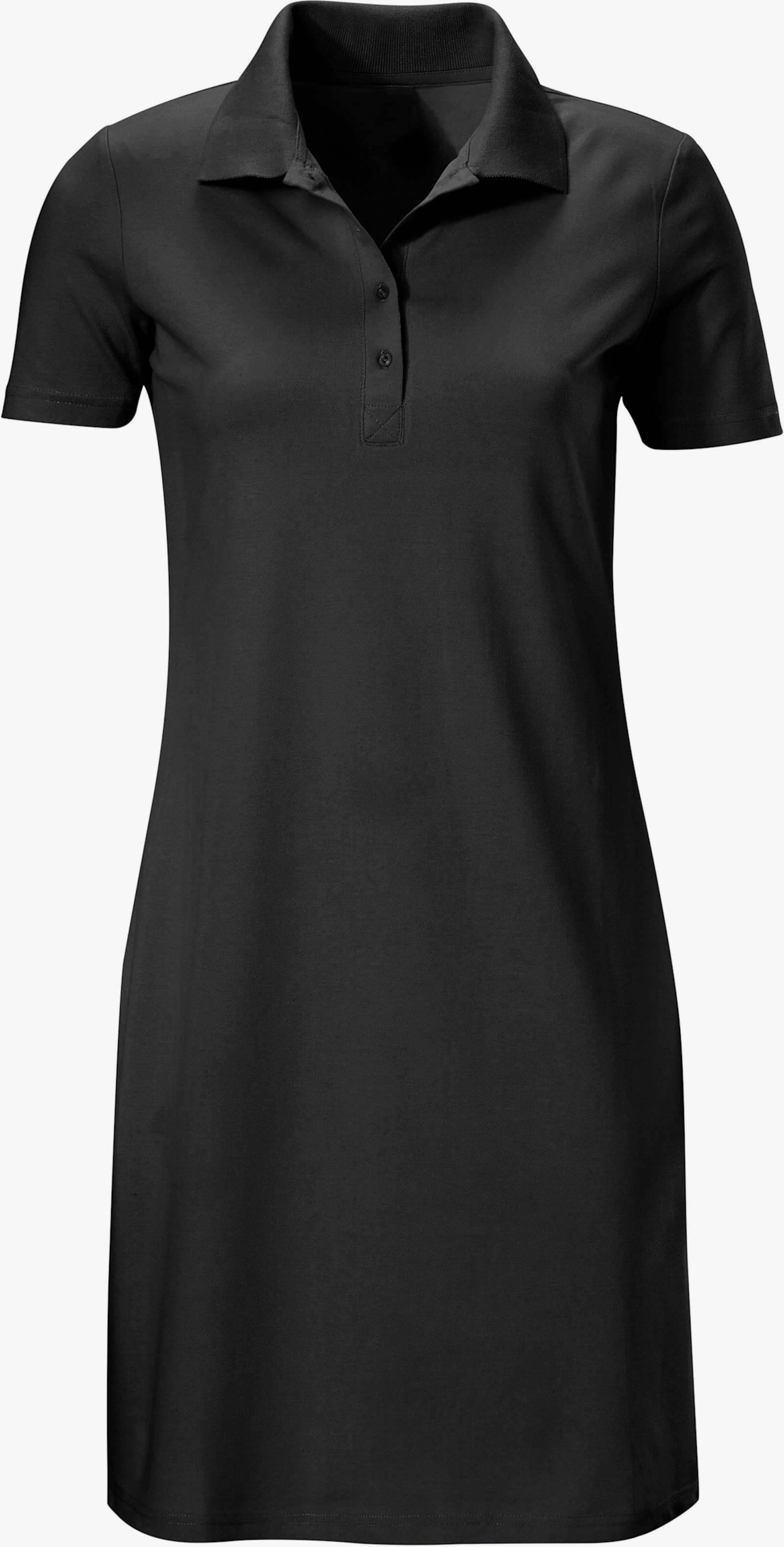 heine Polokleid in Pikee-Qualität - schwarz