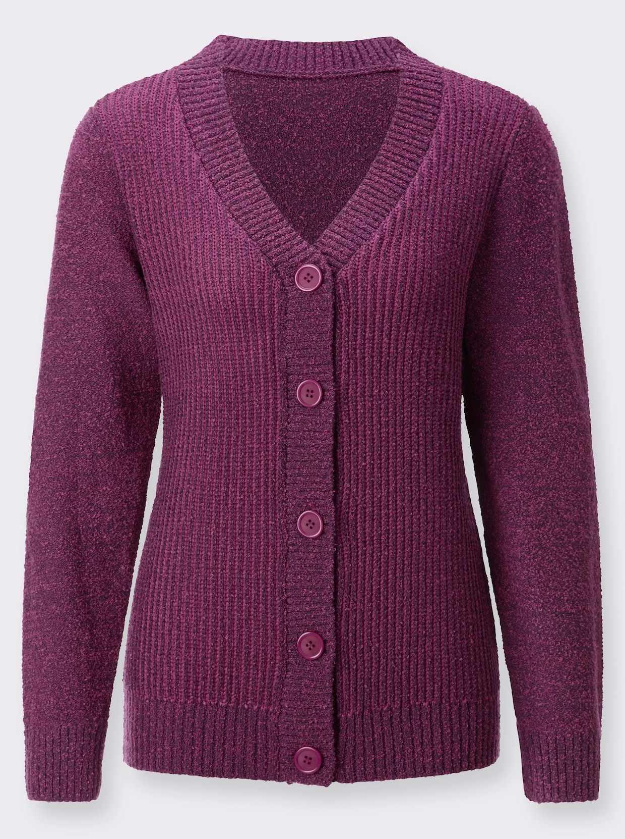 Strickjacke - traube-erika-meliert