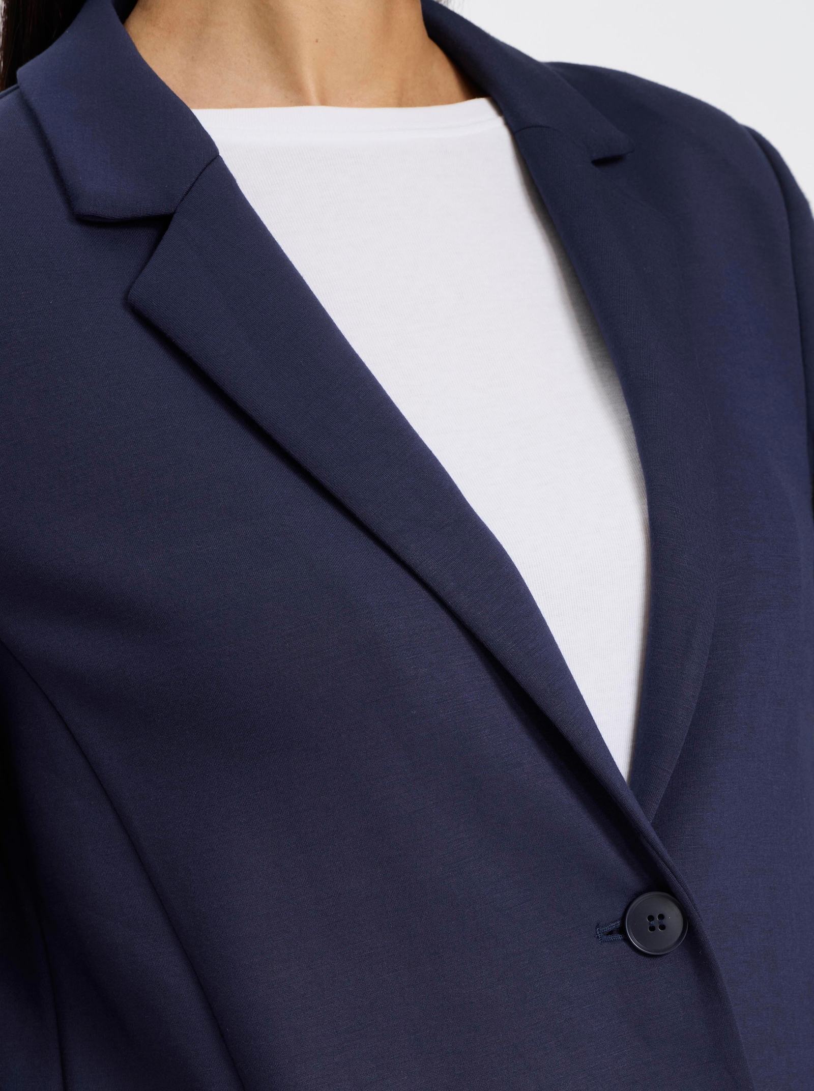 heine Jerseyblazer met reverskraag - marine