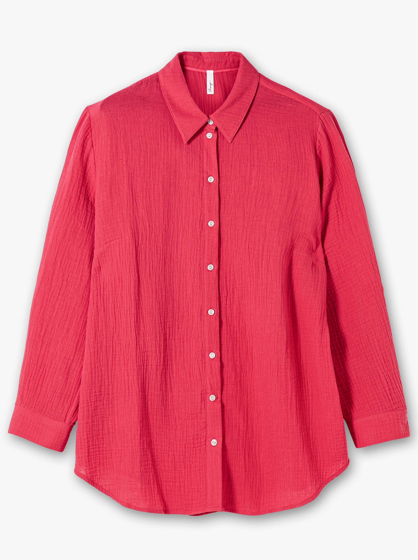 sheego Baumwollbluse in Musselinqualität - magenta