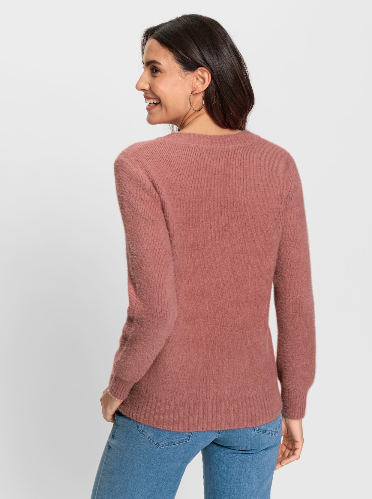 Pullover met lange mouwen - rozenhout