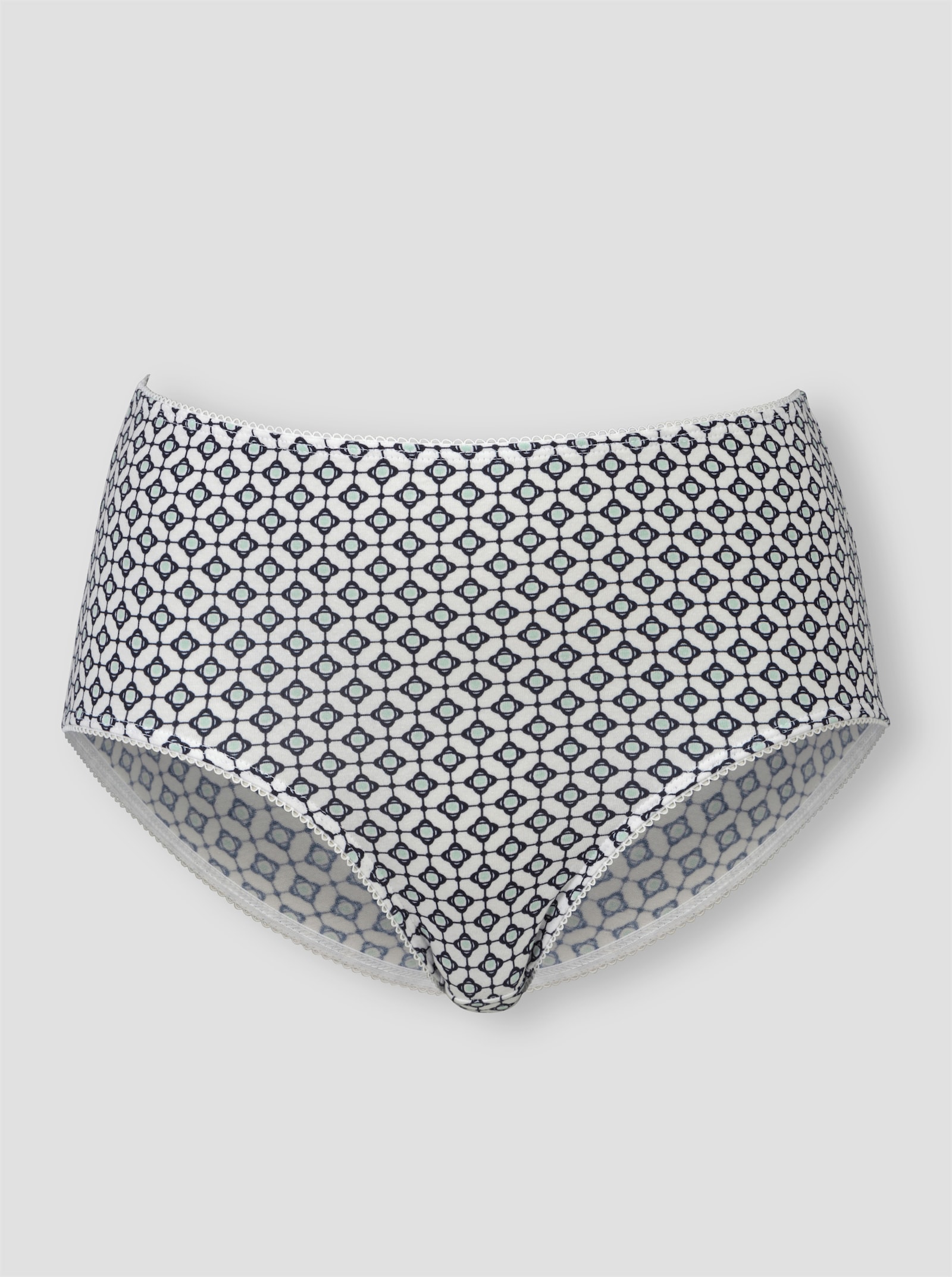 Tailleslip in set van 2 - marine bedrukt + kalkmint bedrukt