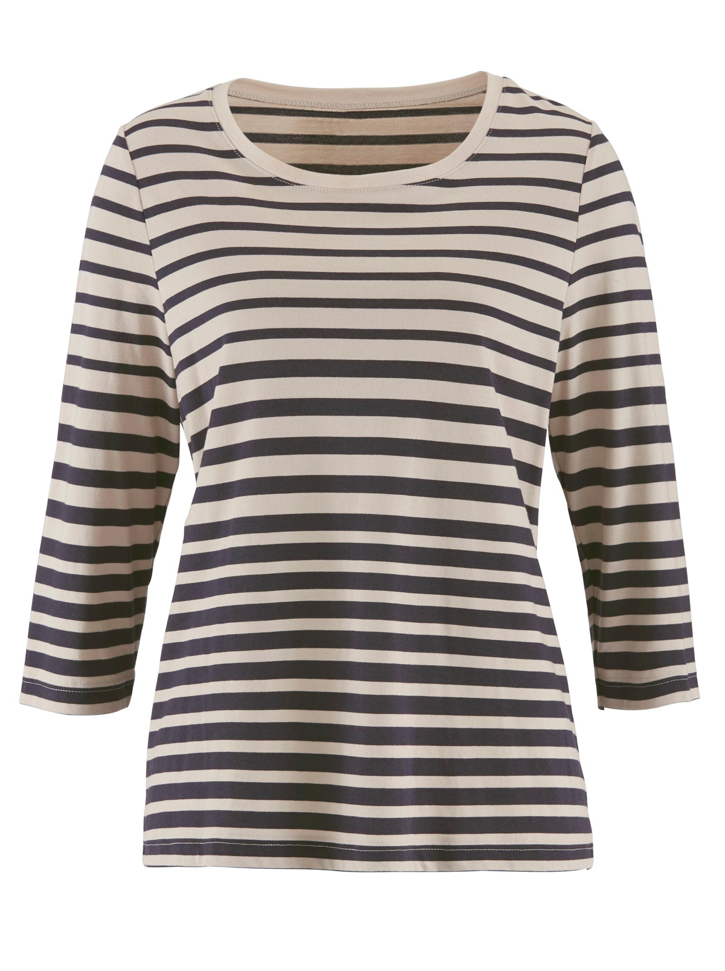Collection L Shirt - beige-marine-geringelt