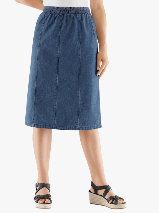 Džínsová sukňa - vyšúchaná modrá