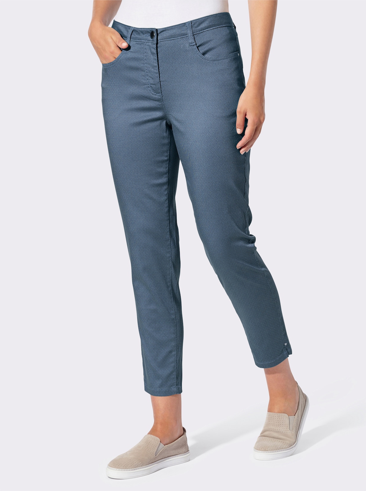 Druckhose - dunkelblau-bedruckt