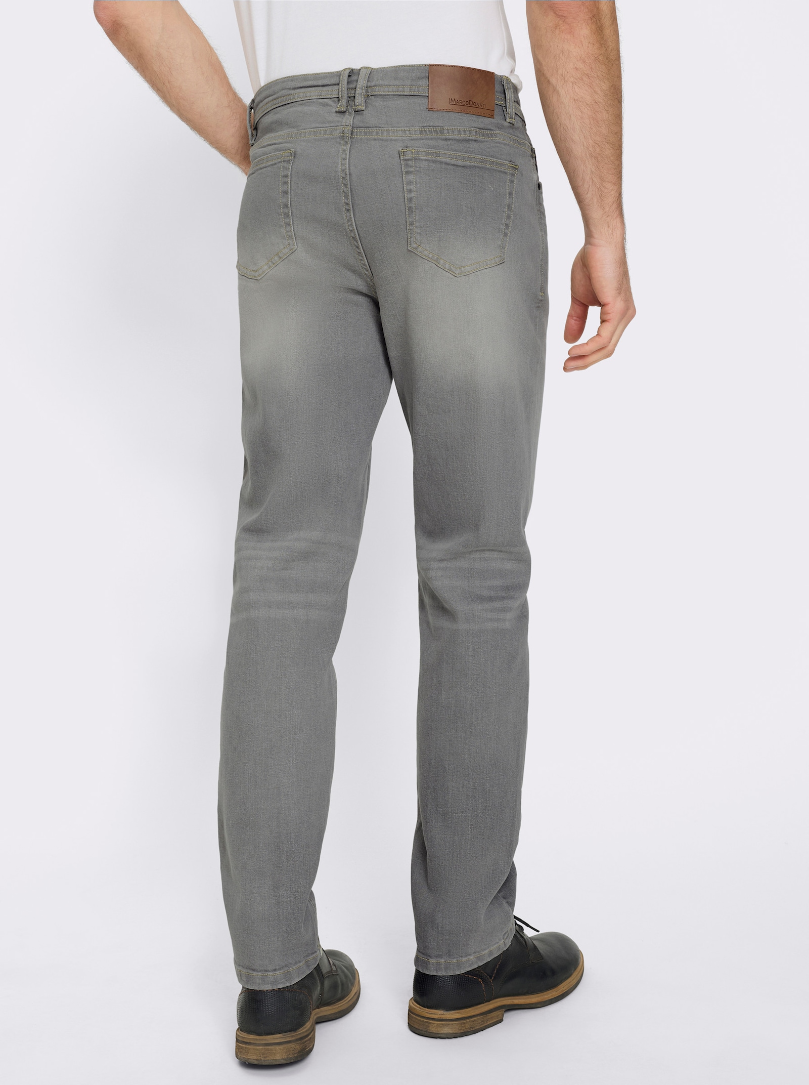Marco Donati 5-Pocket-Jeans mit kontrastfarbenen Nähten - grey denim