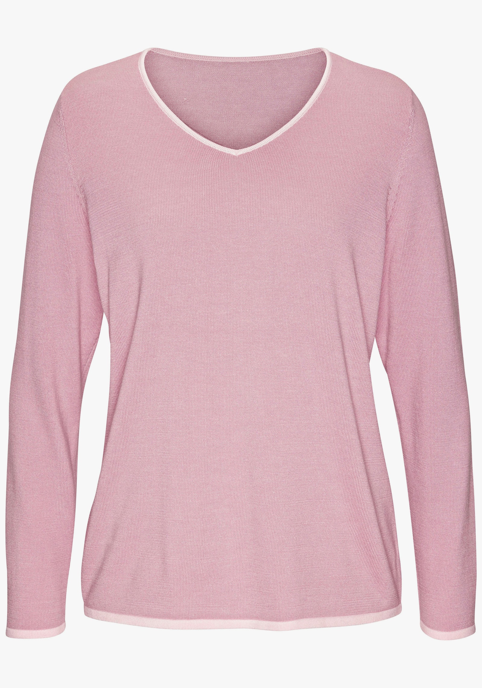 Vivance V-Ausschnitt-Pullover - mauve-rosé
