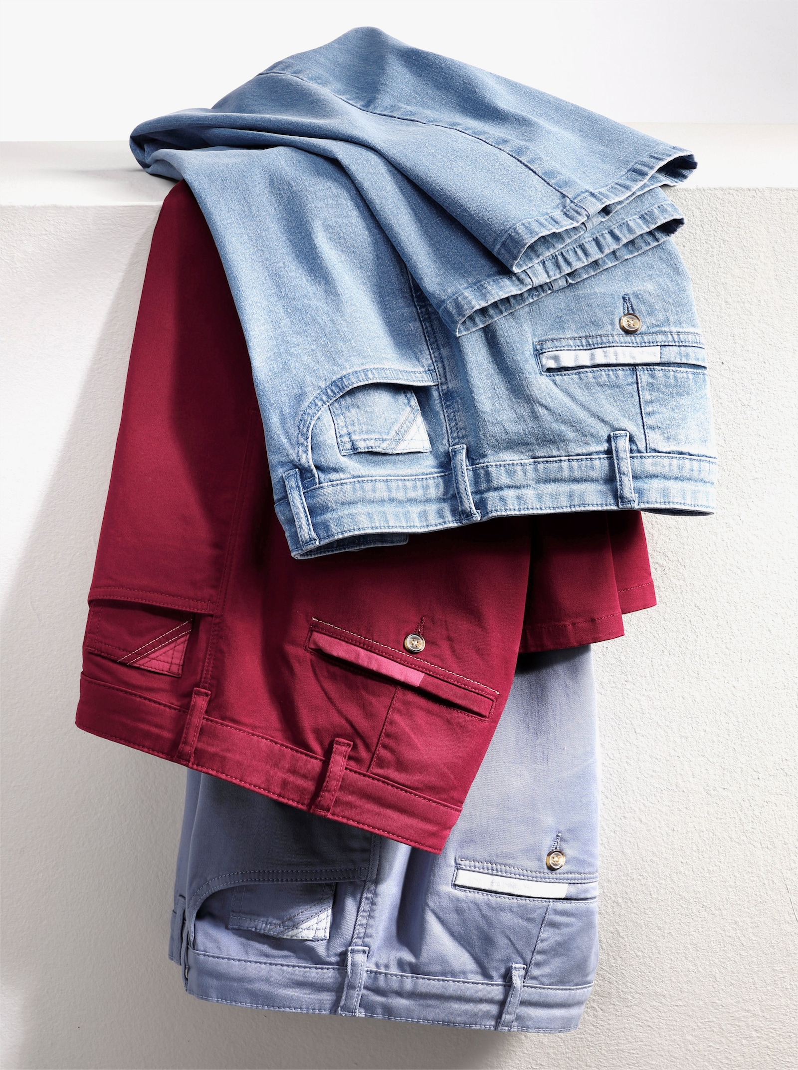 Marco Donati Broek met used-effecten - blue-bleached