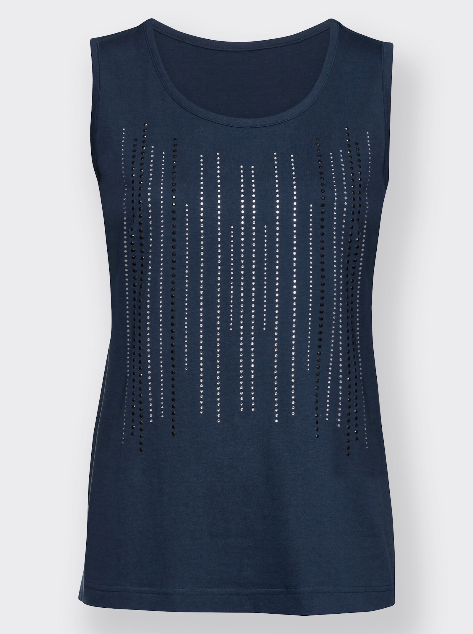 Débardeur avec petites pierres fantaisie - bleu foncé