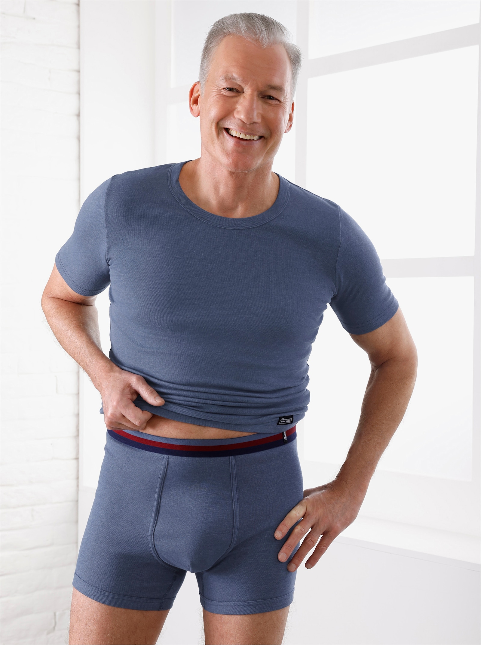 KINGsCLUB Tričko - dymová modrá