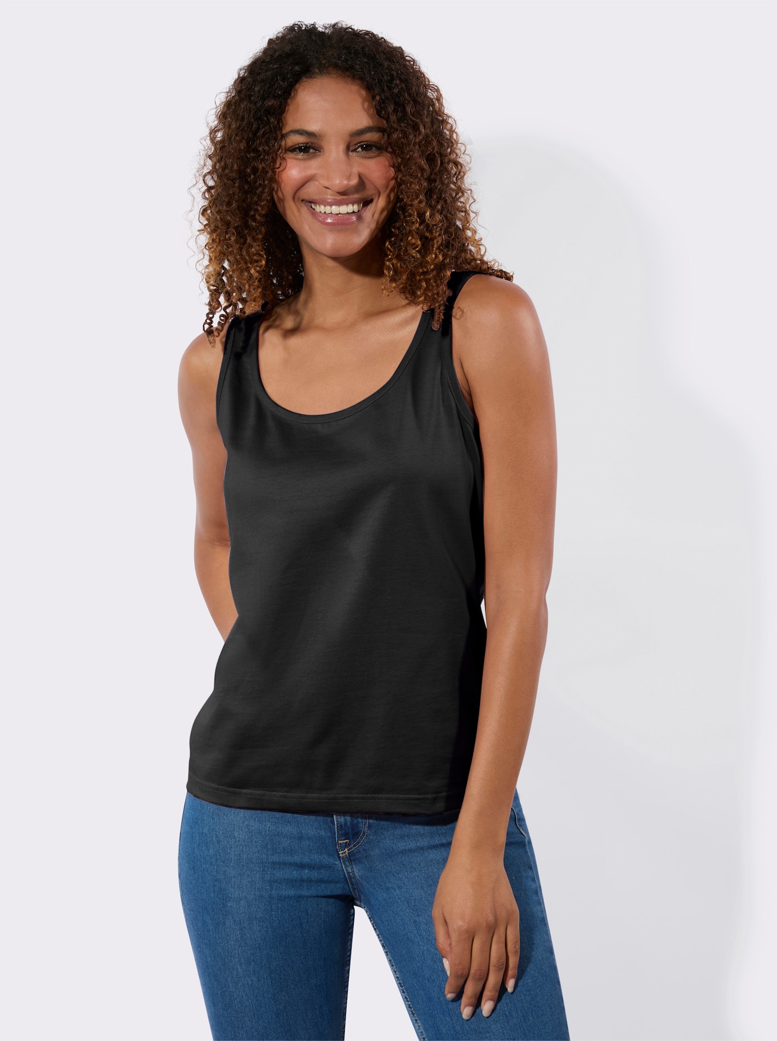 Shirttop in set van 2 - zwart + zwart