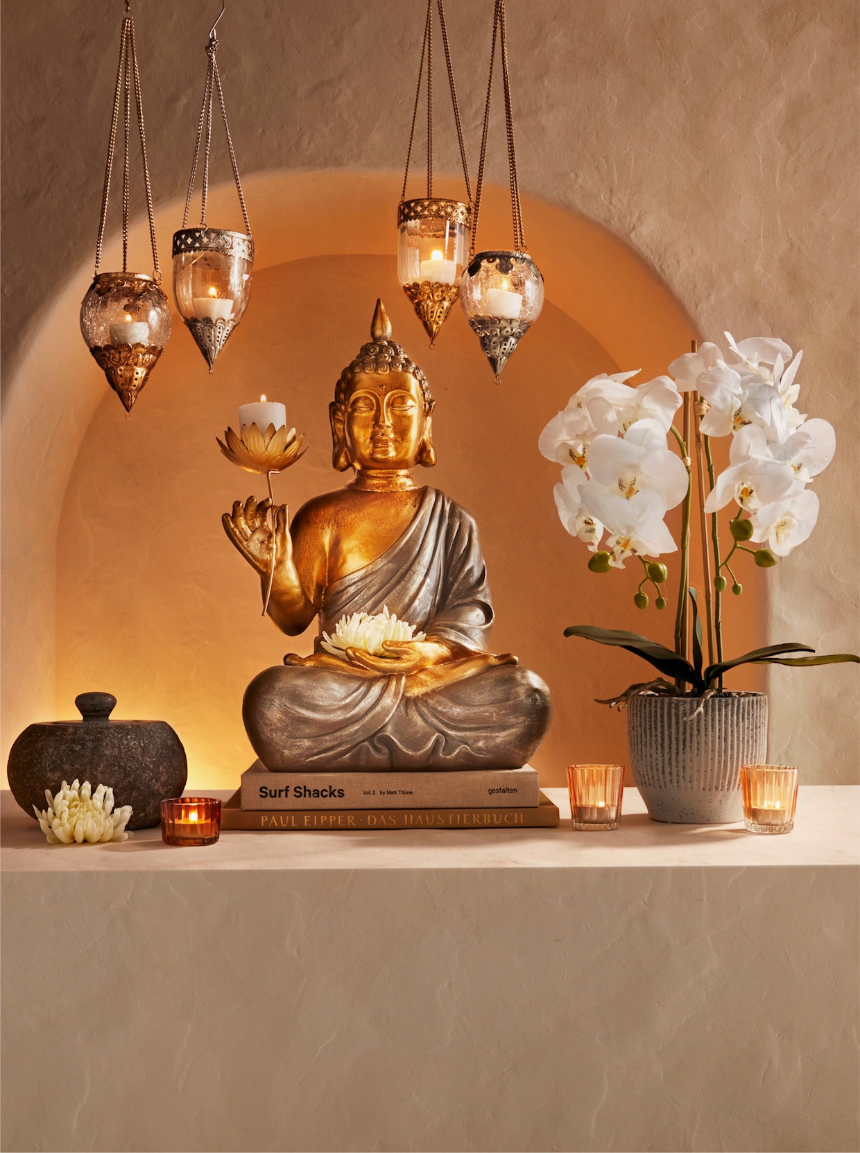 heine home Buddha - goldfarben