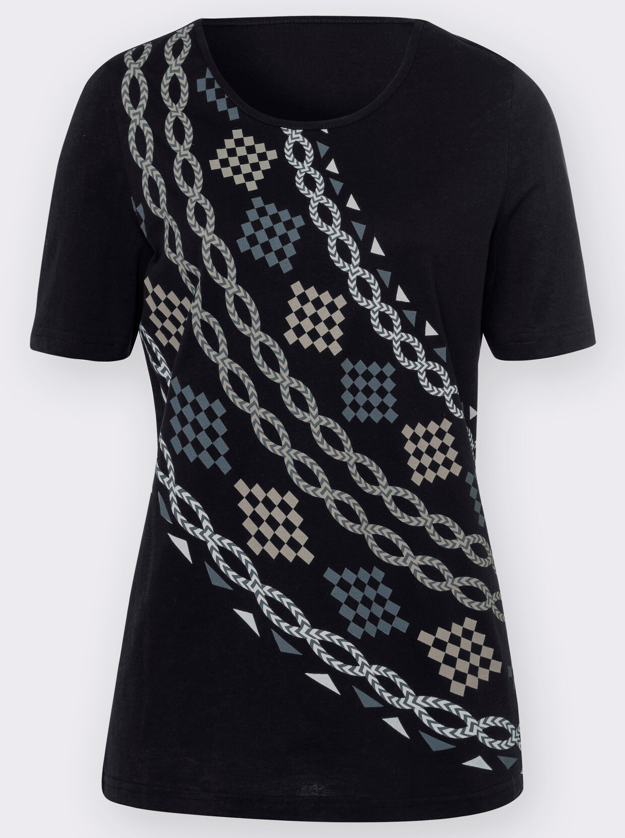 T-shirt - zwart geprint