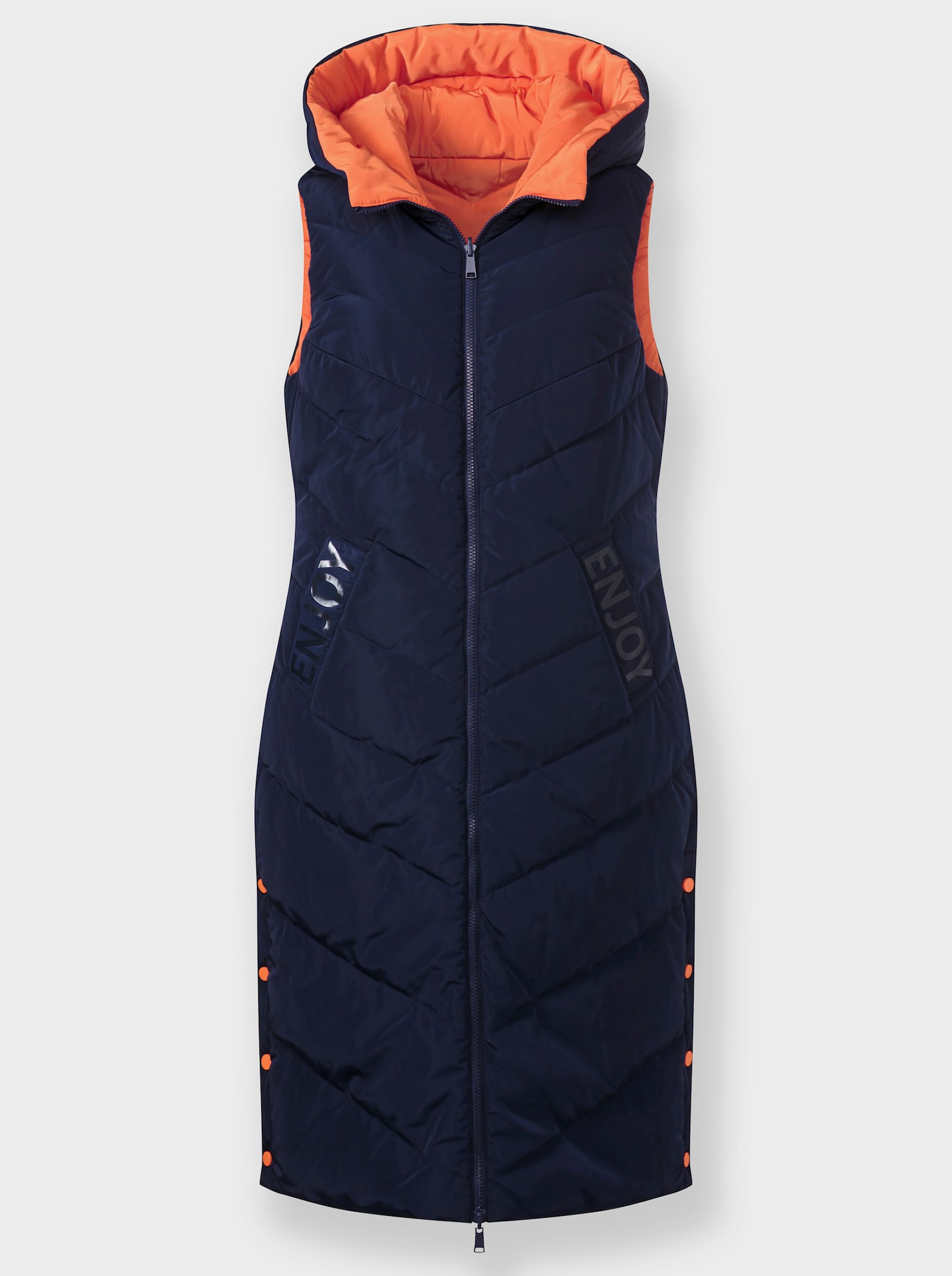 heine Gilet réversible avec fentes latérales - marine-orange