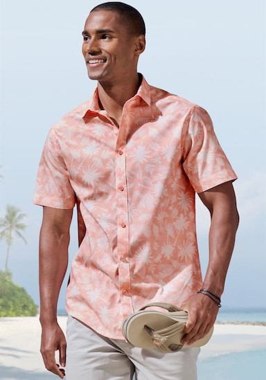 Beachtime Hawaiihemd - koralle-bedruckt