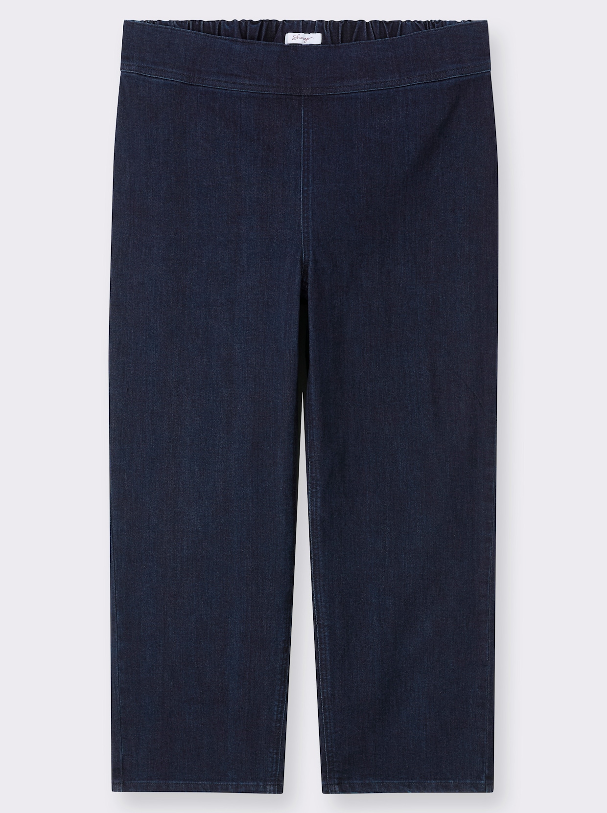 sheego Jean 7/8 avec ceinture confortable - bleu foncé