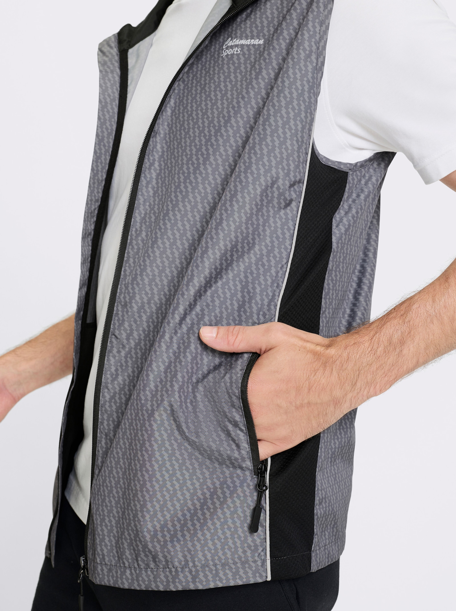 Catamaran Sports Functioneel gilet met ritszak achter - zwart