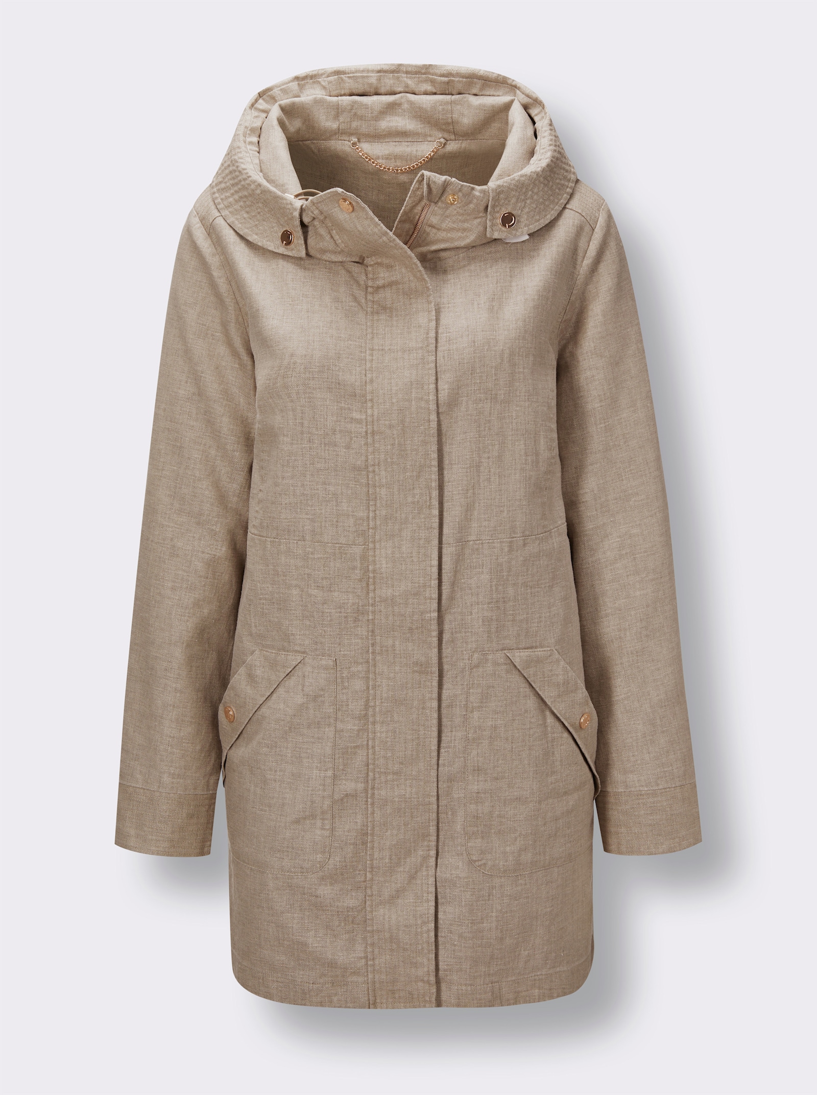 CREATION L PREMIUM Jacke mit 2-Wege-Reißverschluss - sesam