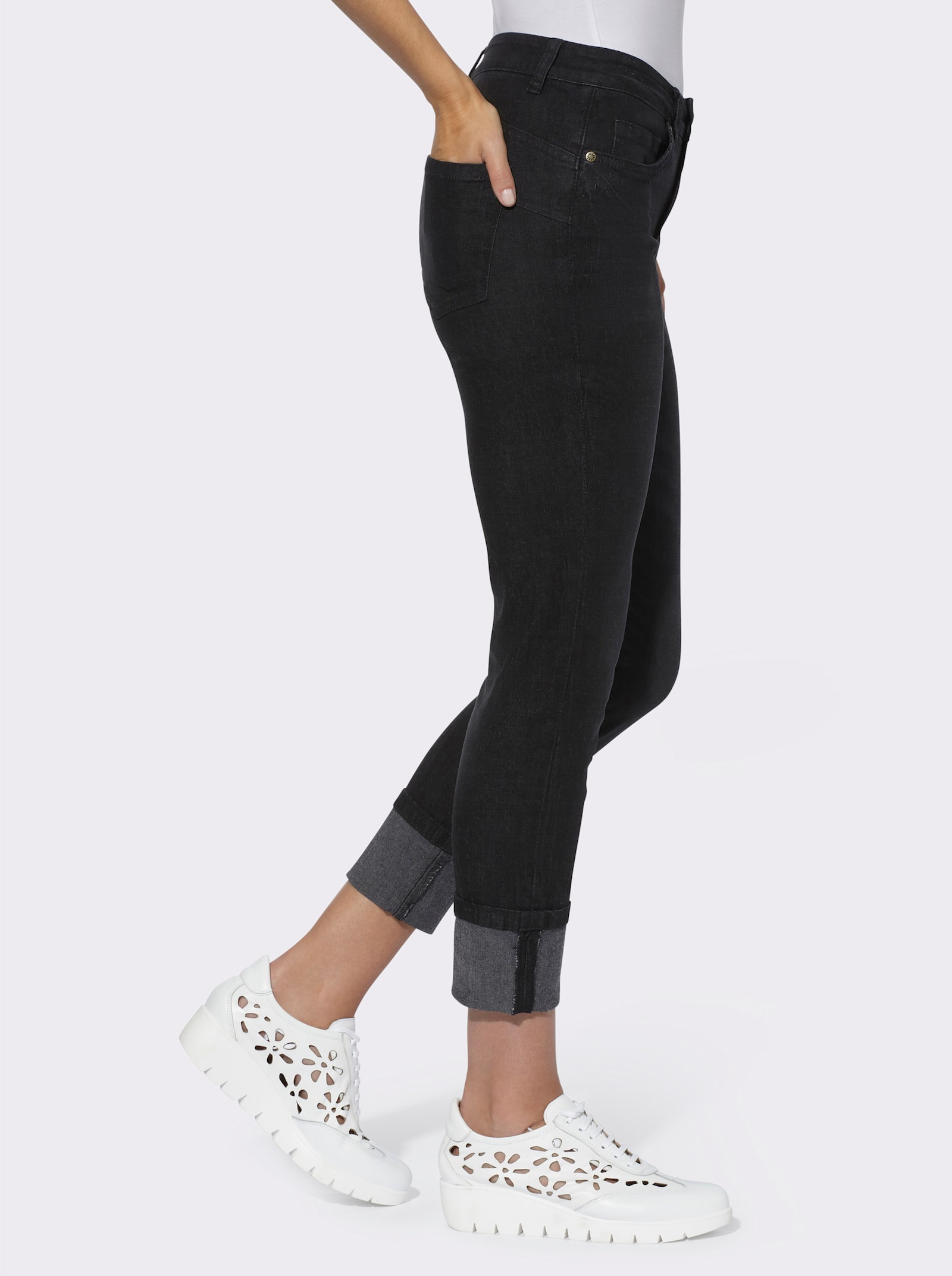 heine 7/8-Jeans in Bauch-weg-Form - black denim