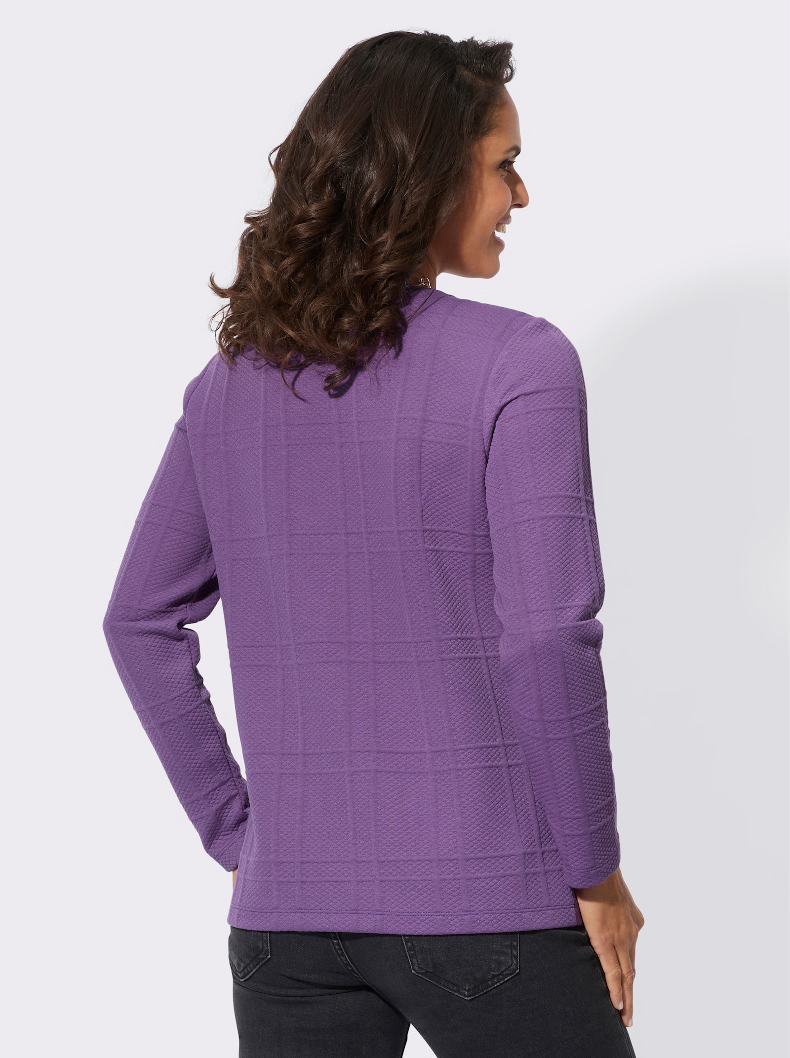 Langarmshirt in pflegeleichter Qualität - lila