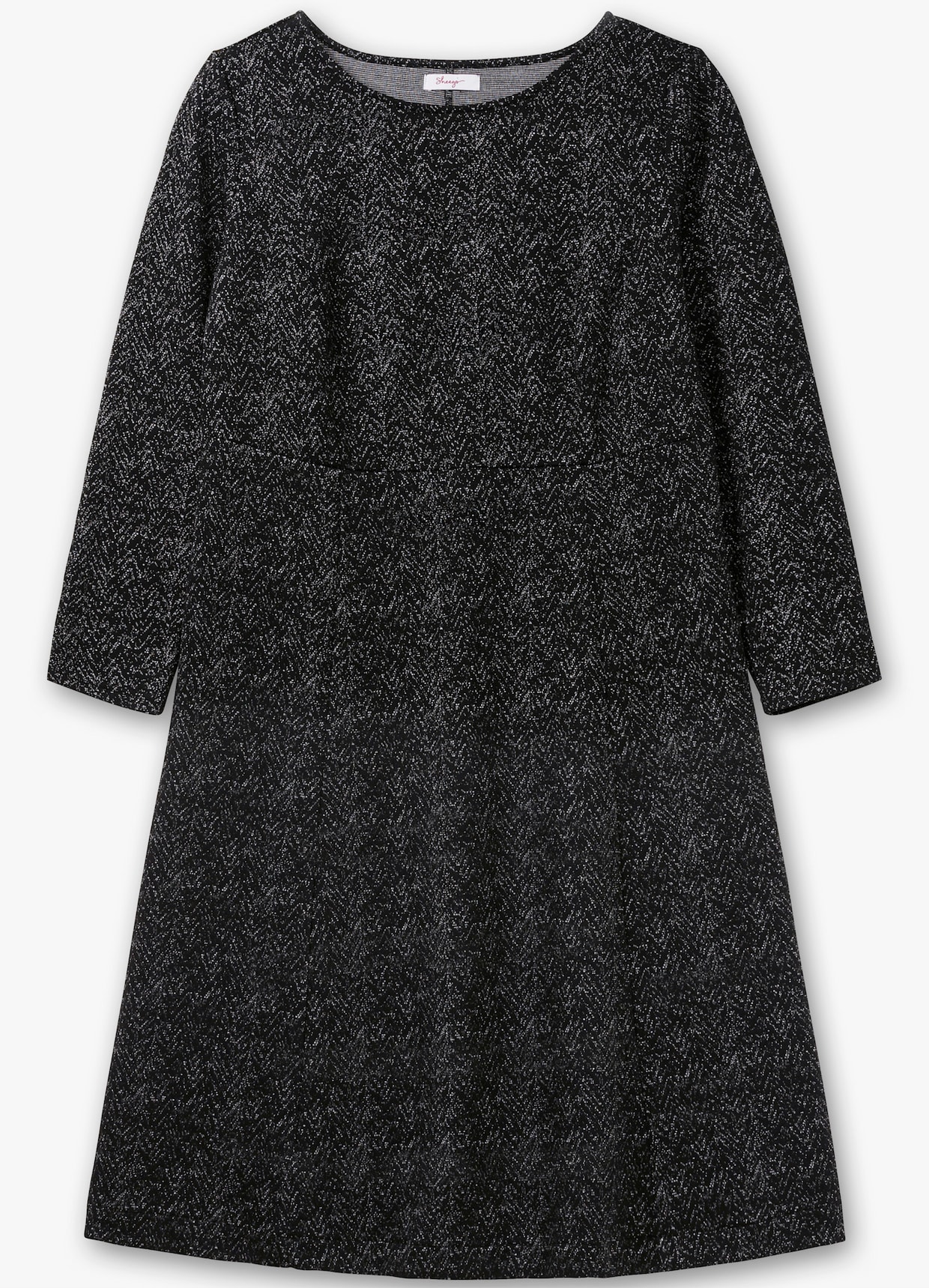 sheego Shirtkleid - schwarz-gemustert