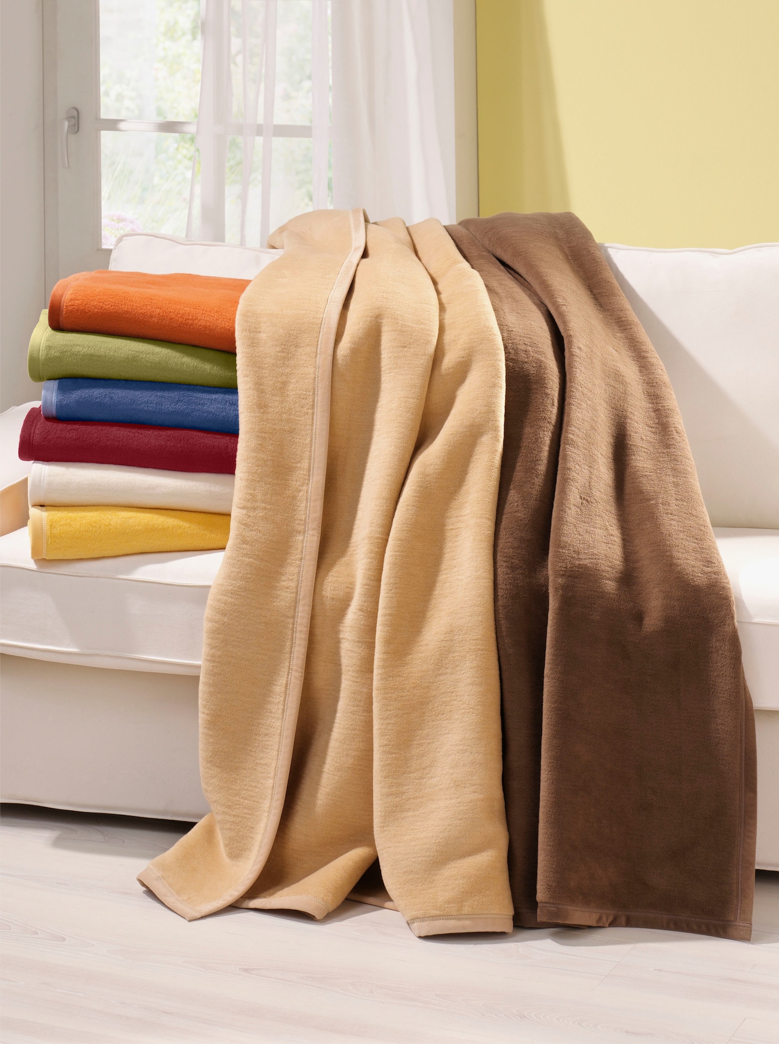 Biederlack Baumwolldecke - ecru