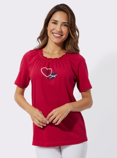 Traditioneel shirt - rood/marine