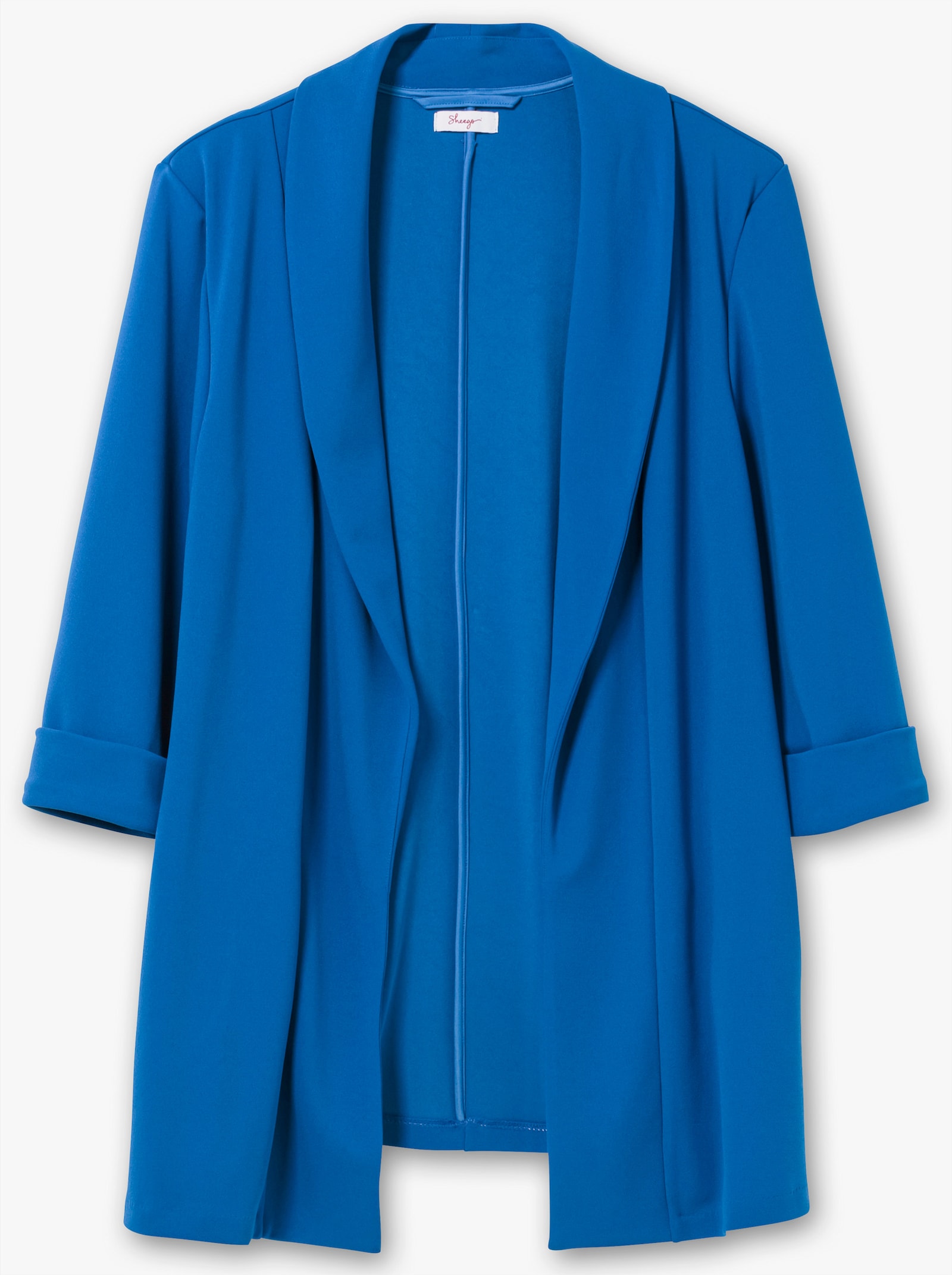 sheego Longblazer mit Schalkragen - kobaltblau