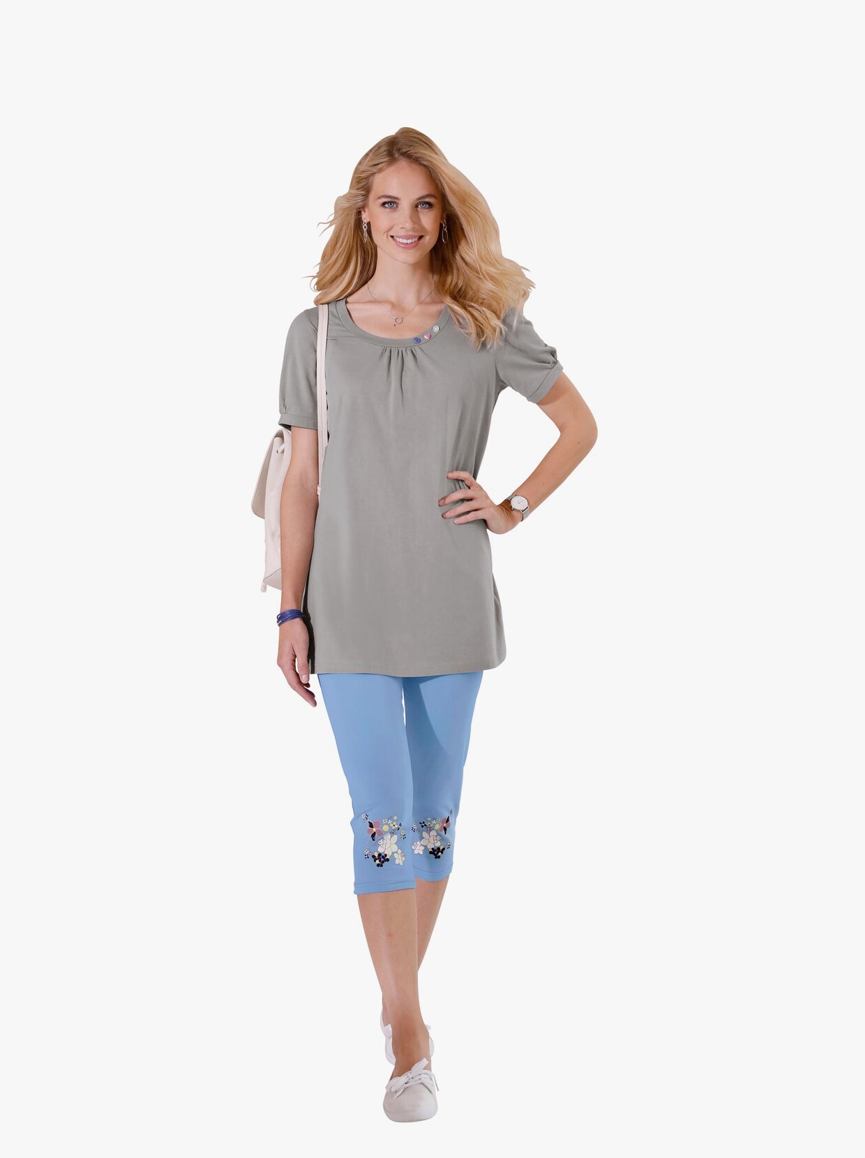 Longshirt - steingrau