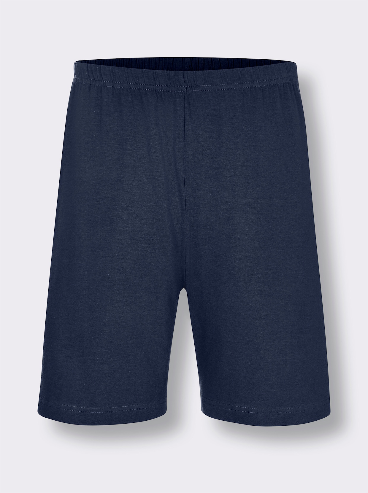 Normann shortama - marine/middenblauw bedrukt