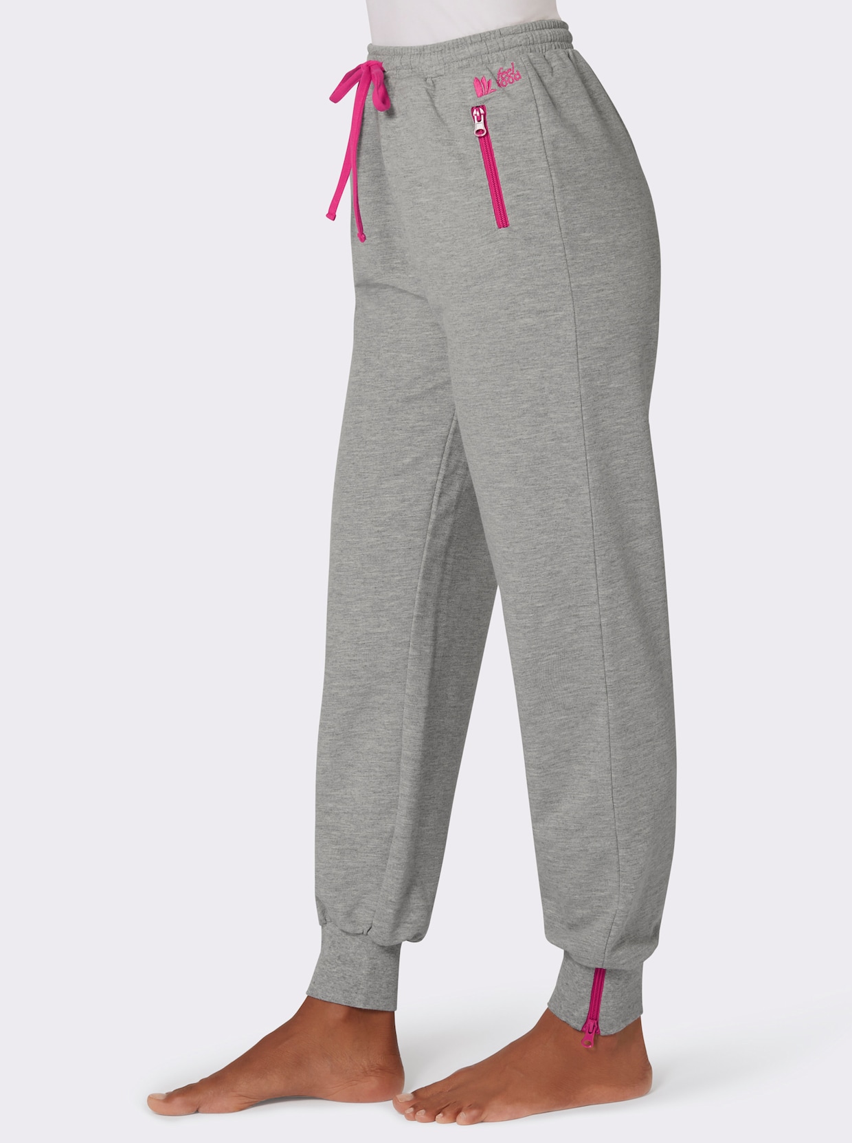 feel good Pantalon - gris-fuchsia