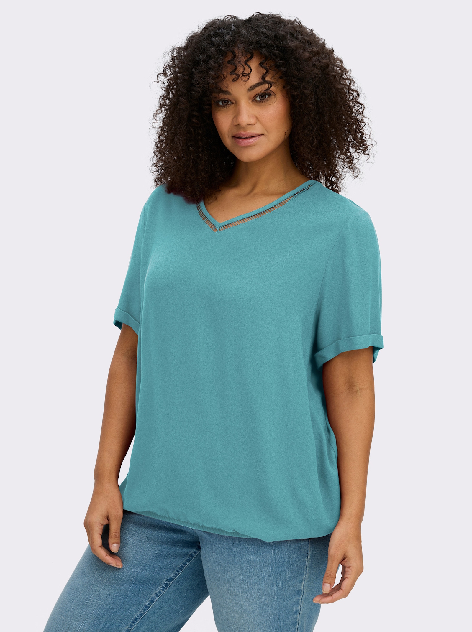 sheego Tunika mit verlängerten Halbärmeln - ozean