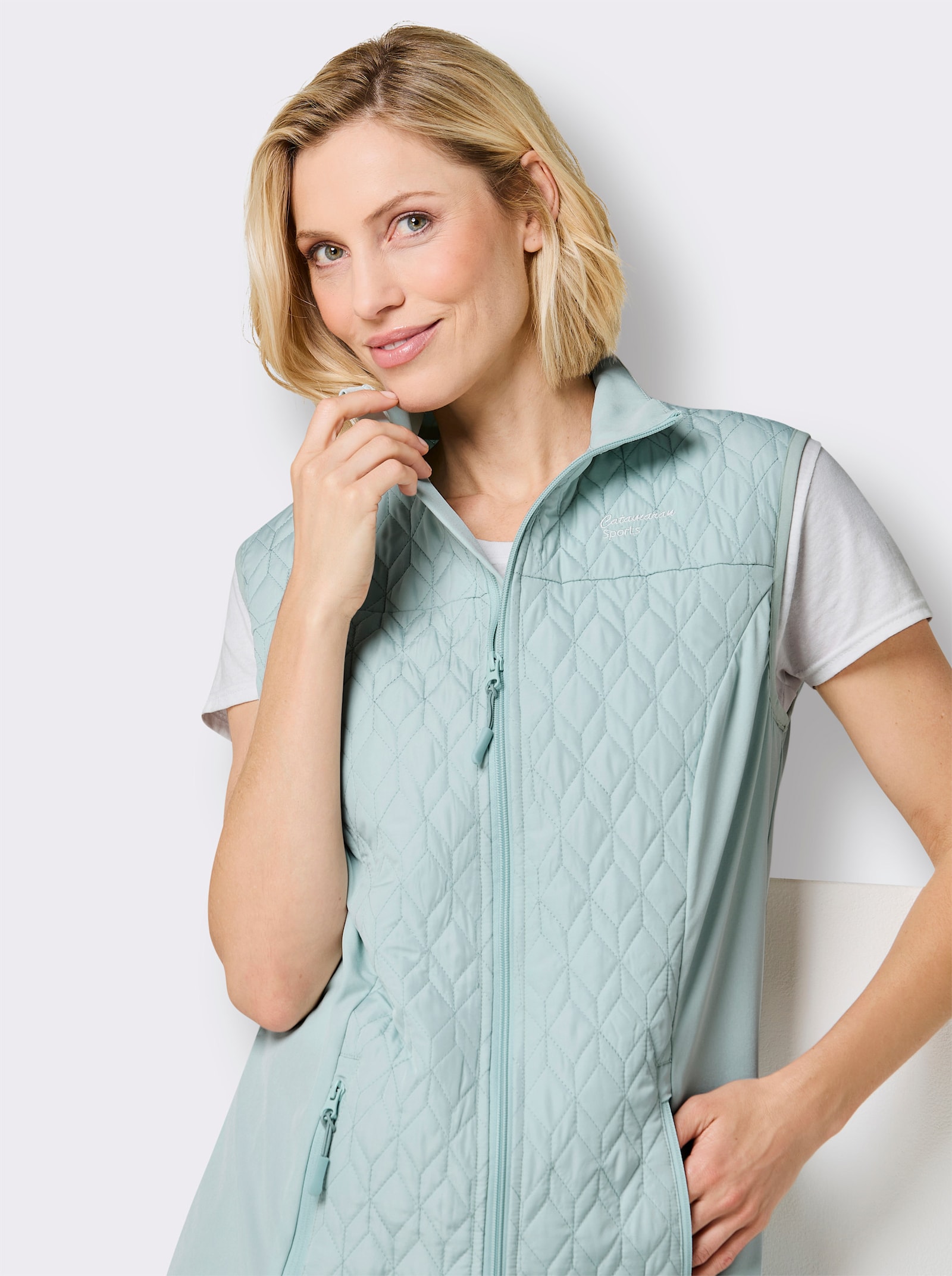 Catamaran Sports Funktionsweste mit elastischen Seiten - kalkmint