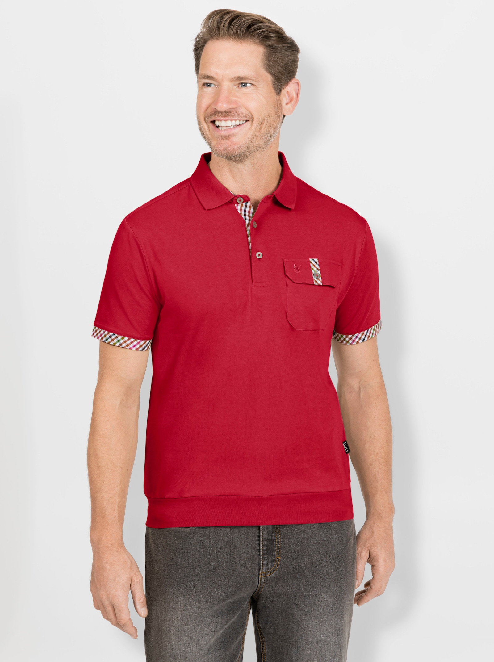 Hajo Kurzarm-Poloshirt - kirsche
