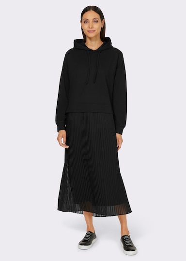 heine Jerseykleid in 2-in-1-Optik - schwarz