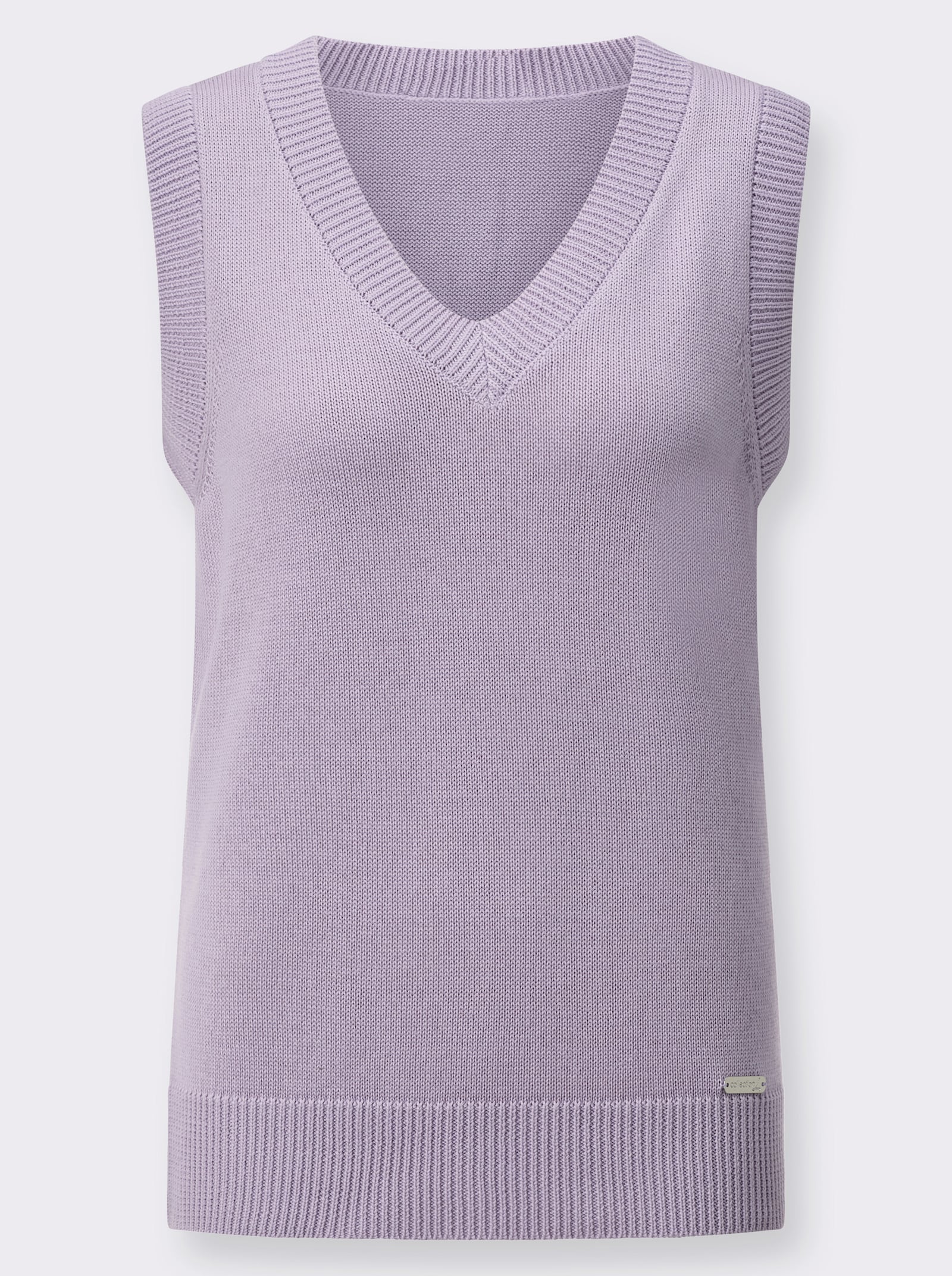 Pullunder mit Ripp-Abschlüssen - flieder