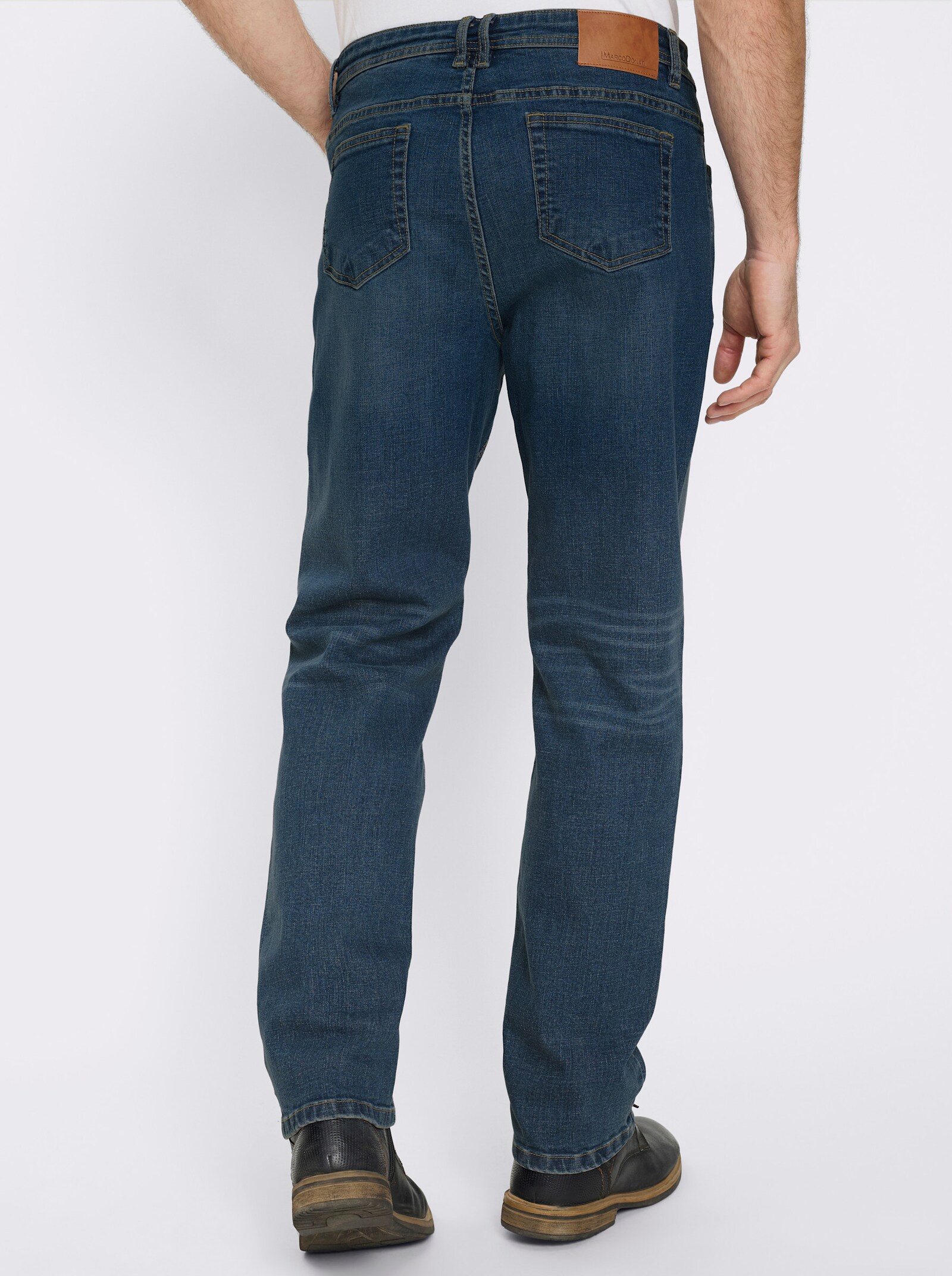 Marco Donati 5-Pocket-Jeans mit kontrastfarbenen Nähten - dark blue denim