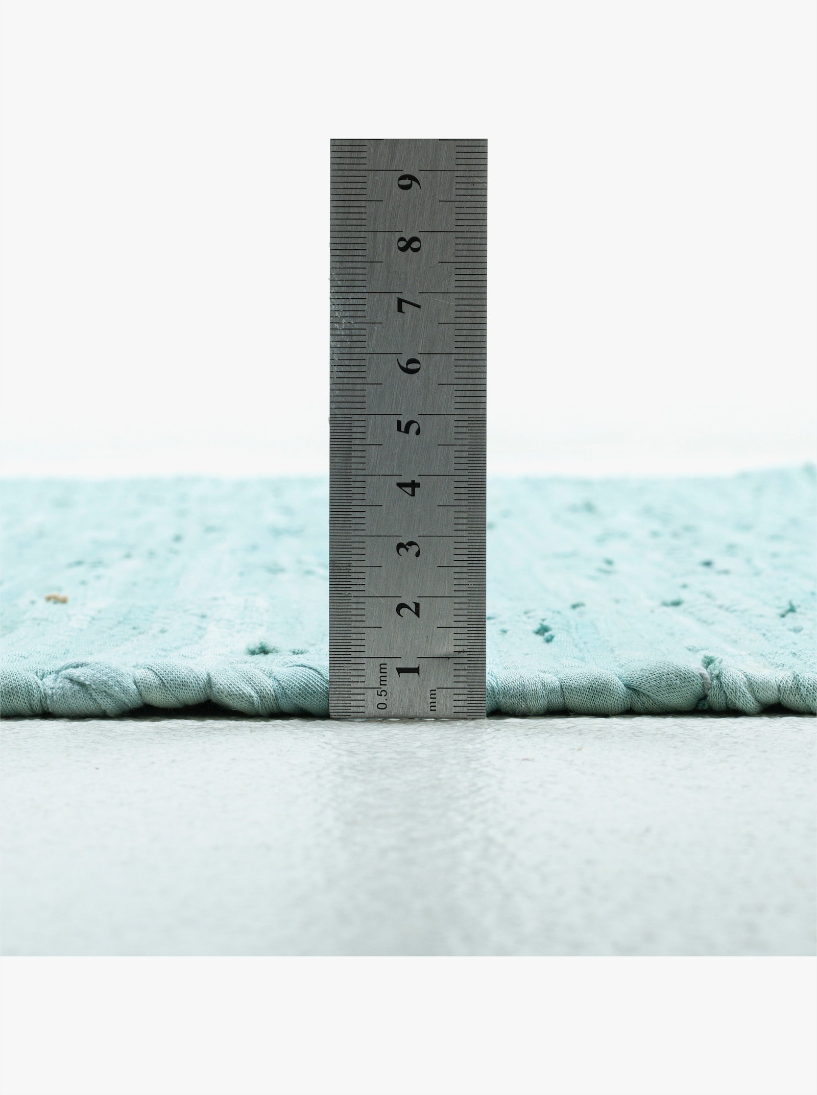 Theko Handwebteppich - hellblau