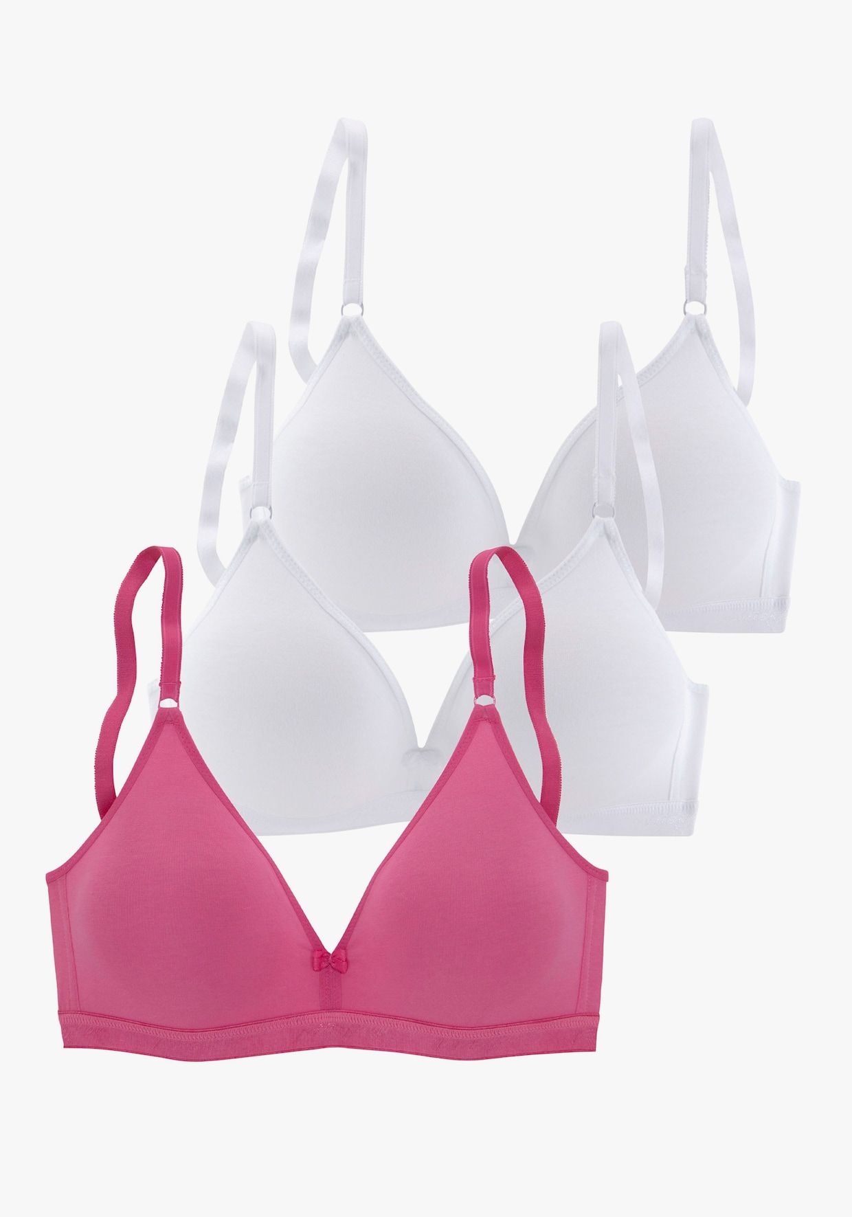 petite fleur Bralette-BH - pink+weiss+weiss