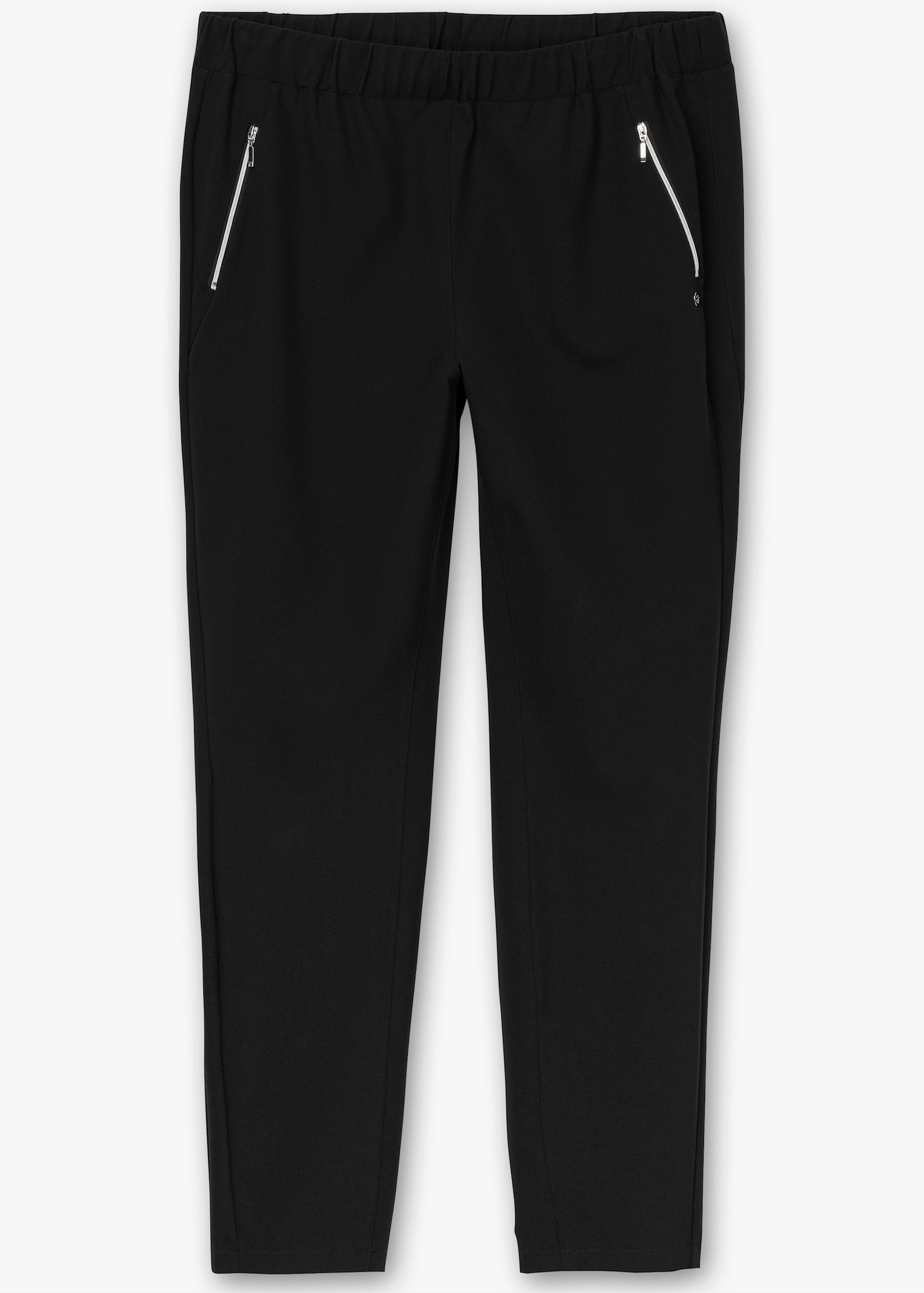 sheego Schlupfhose schmale Form, in Scuba-Qualität - schwarz